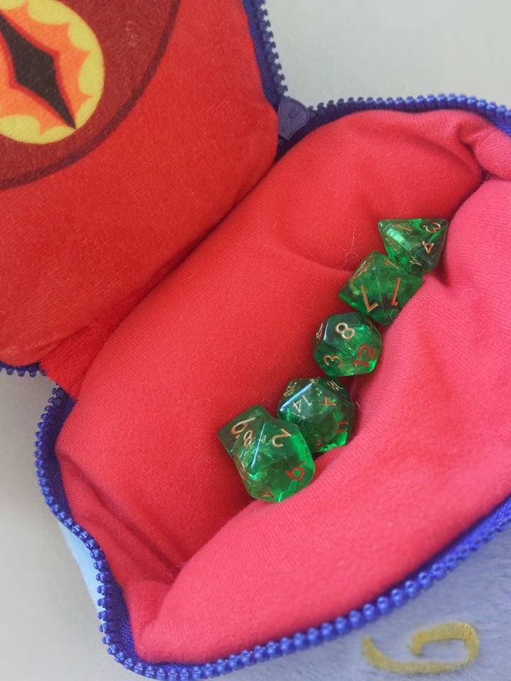 Lil' Lucky - 6.5" Stuffed D20 Plushie - Emberglow Gaming