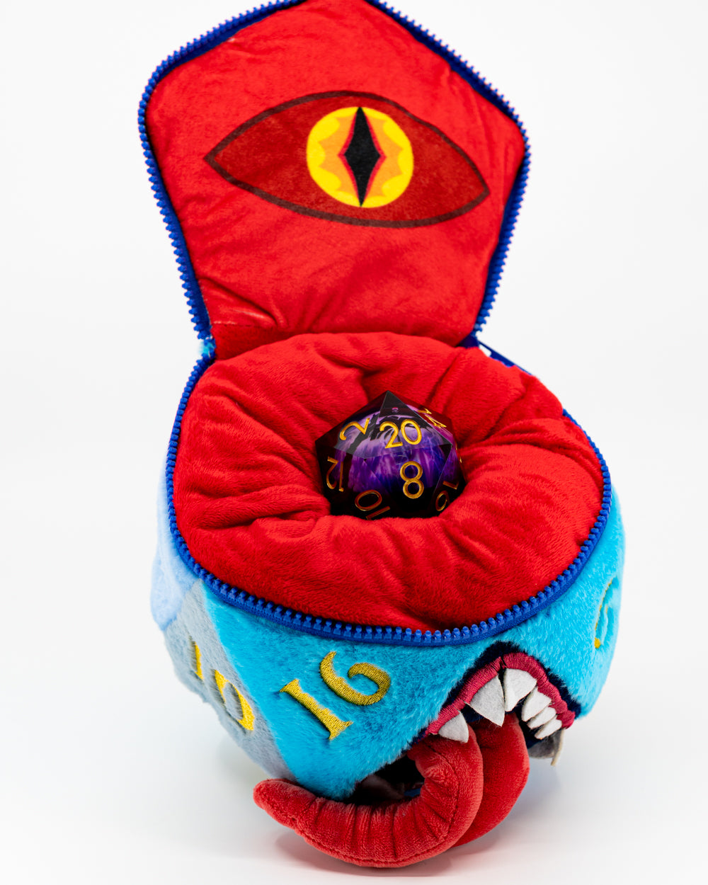 Lil' Luncky - 6.5" Stuffed D20 Mimic Plushie - Emberglow Gaming
