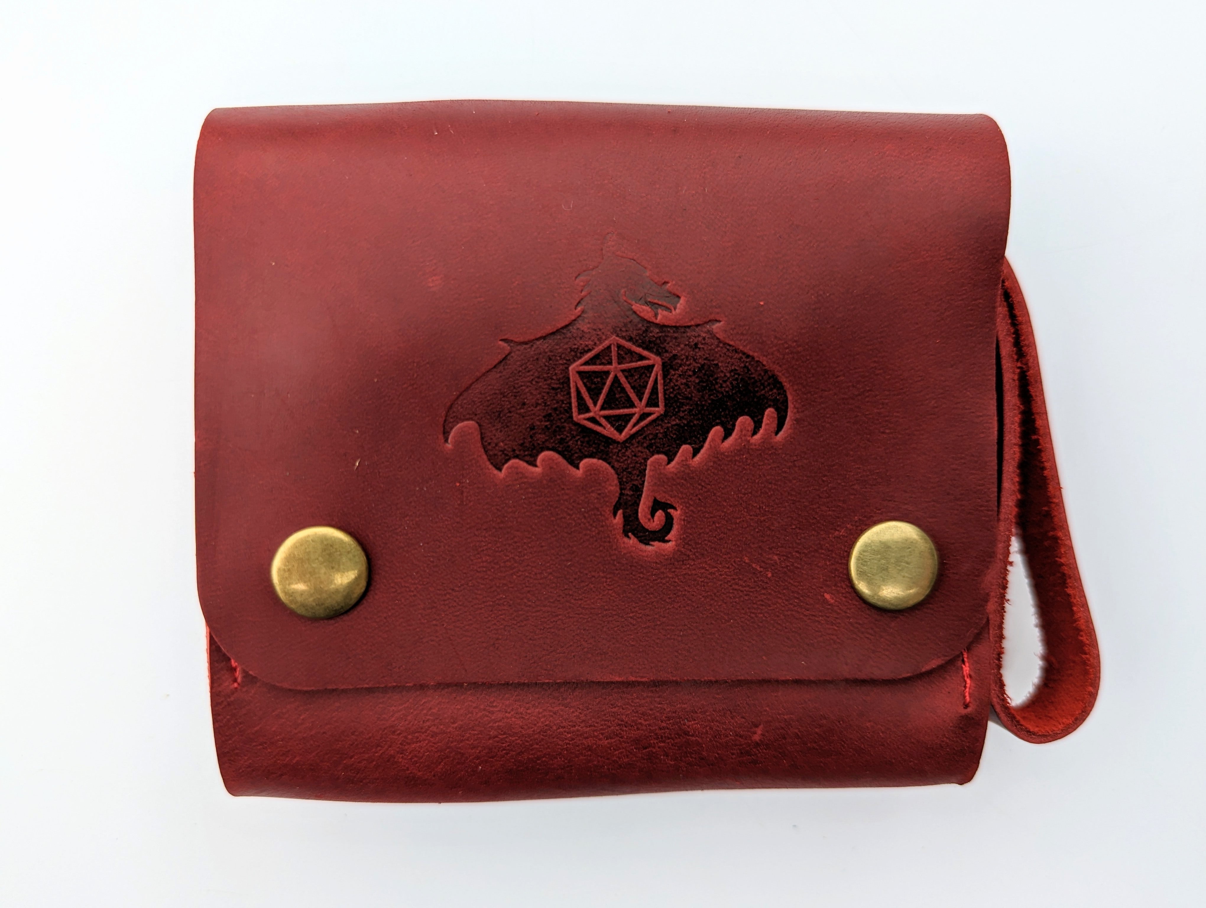 Genuine Leather Dice Pouch for Mini Dice (Small) - Emberglow Gaming