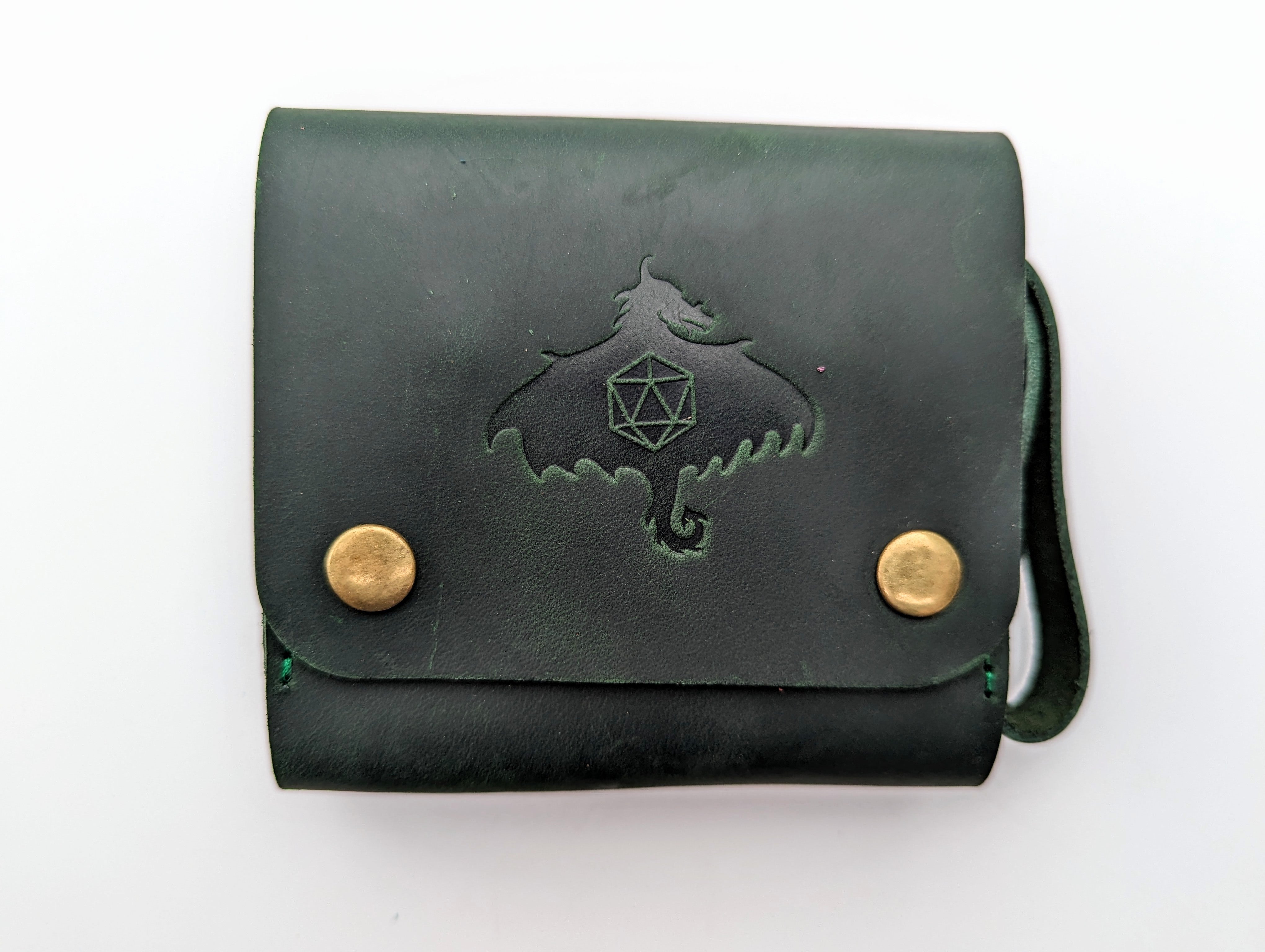 Genuine Leather Dice Pouch for Mini Dice (Small) - Emberglow Gaming