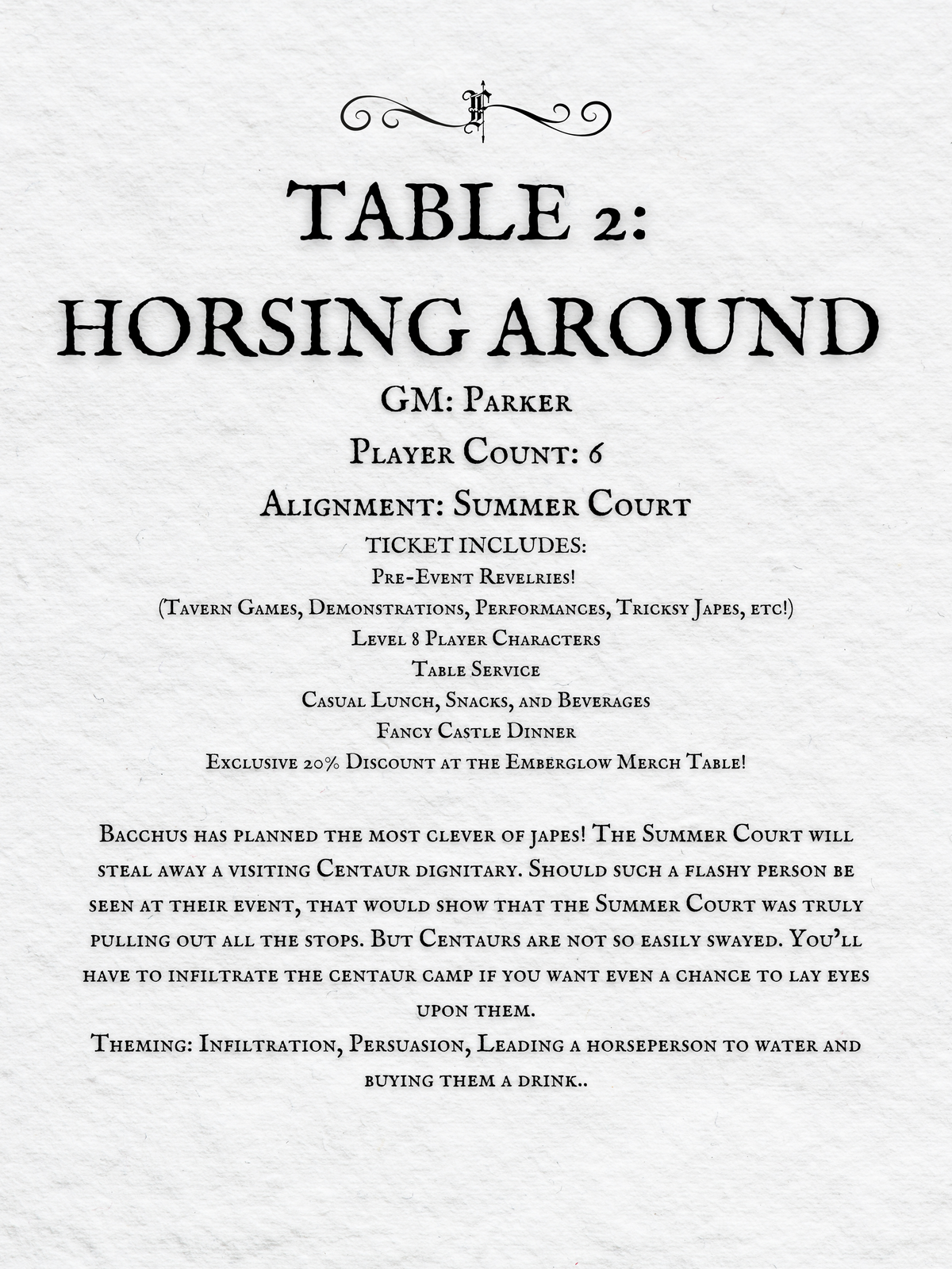 Crits and Castles 4: The Fete of the Feycourts - Saturday
