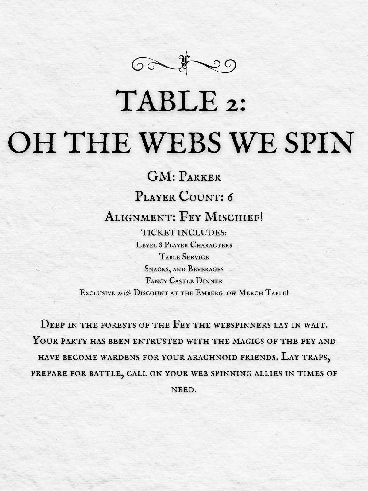 Crits and Castles 4: The Fete of the Feycourts - Sunday