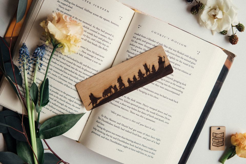 Fellowship | Tolkien | Engraved Wooden Bookmark - Emberglow Gaming