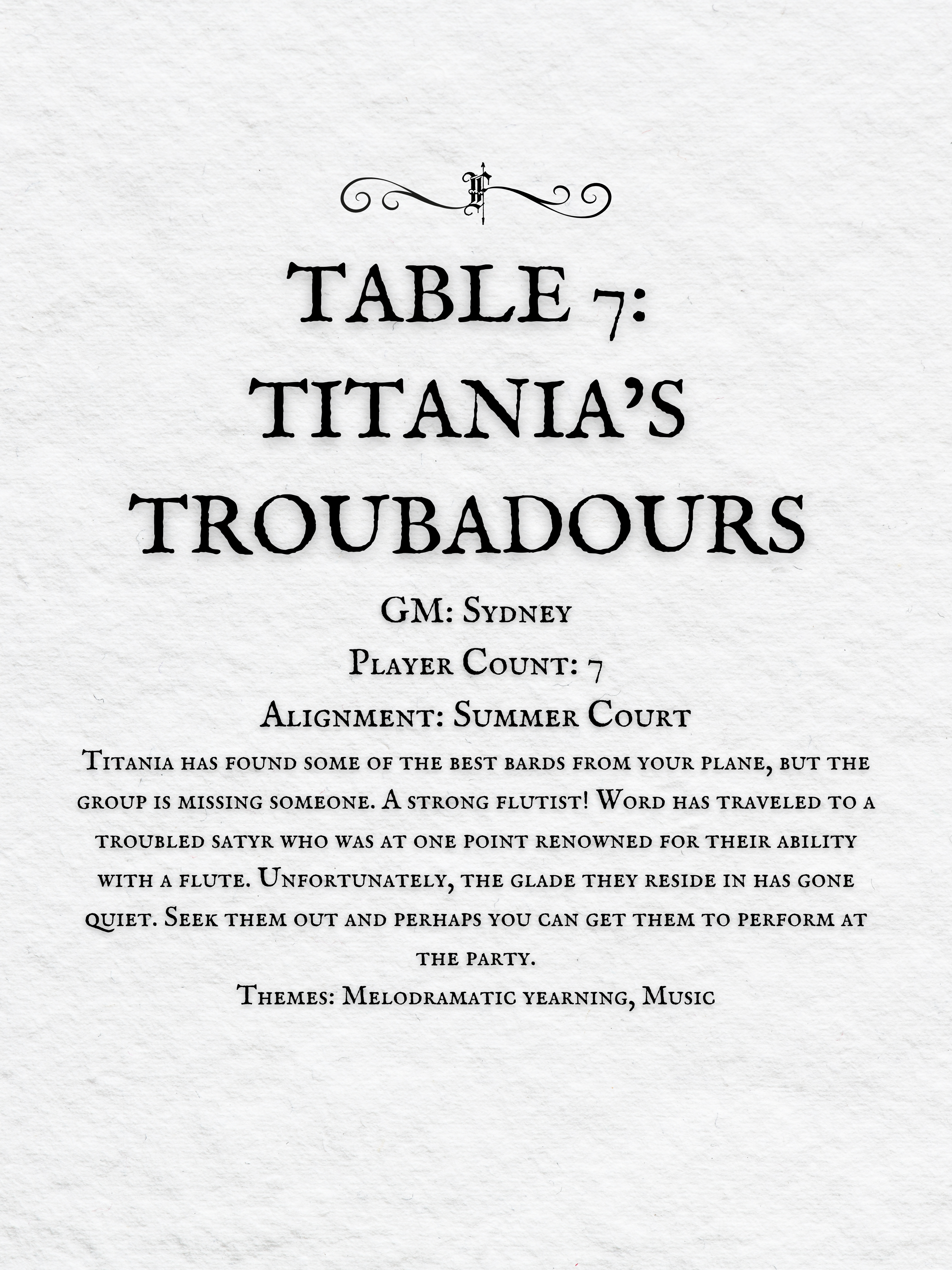 Crits and Castles 4: The Fete of the Feycourts - Saturday
