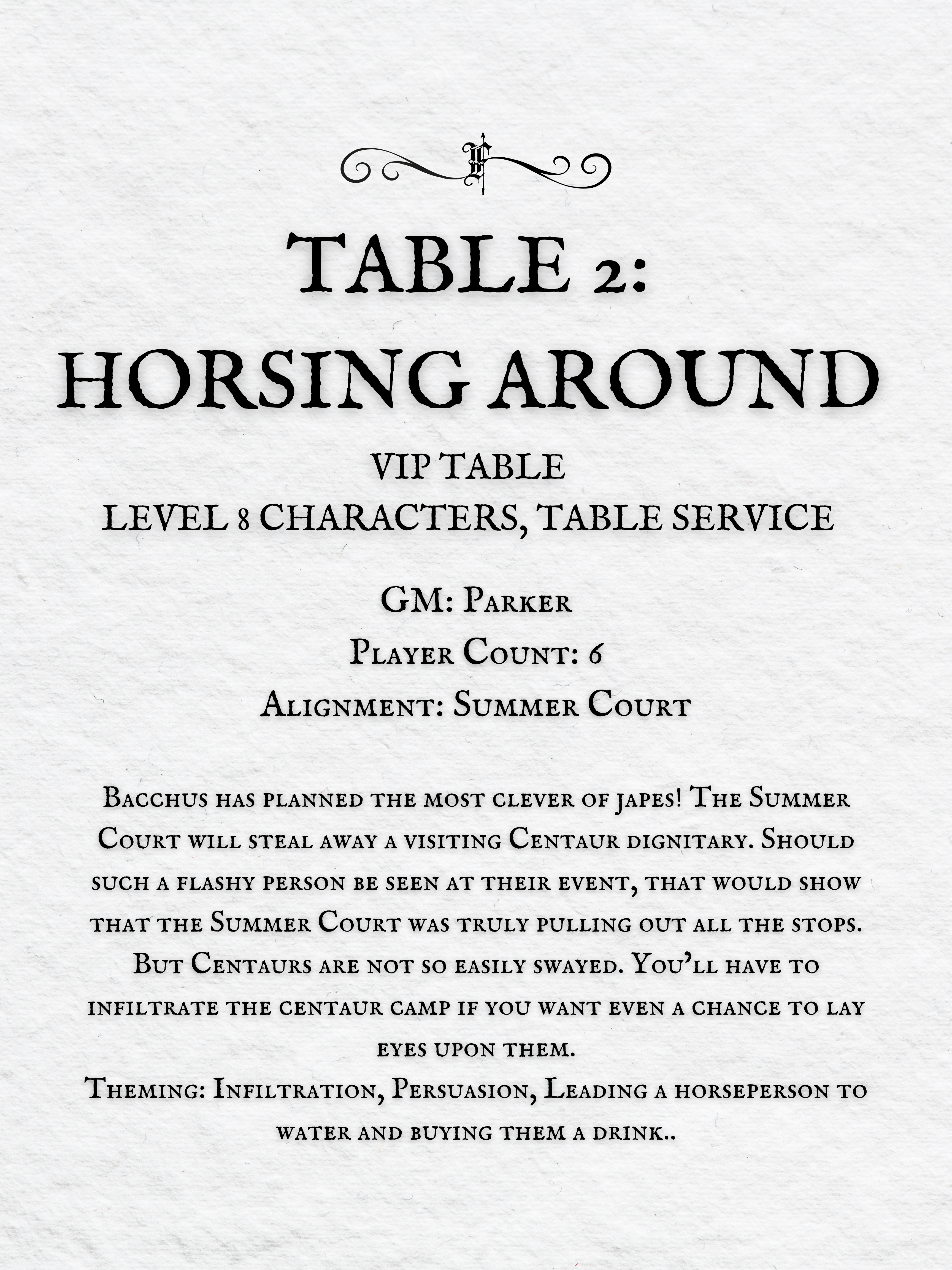 Crits and Castles 4: The Fete of the Feycourts - Saturday