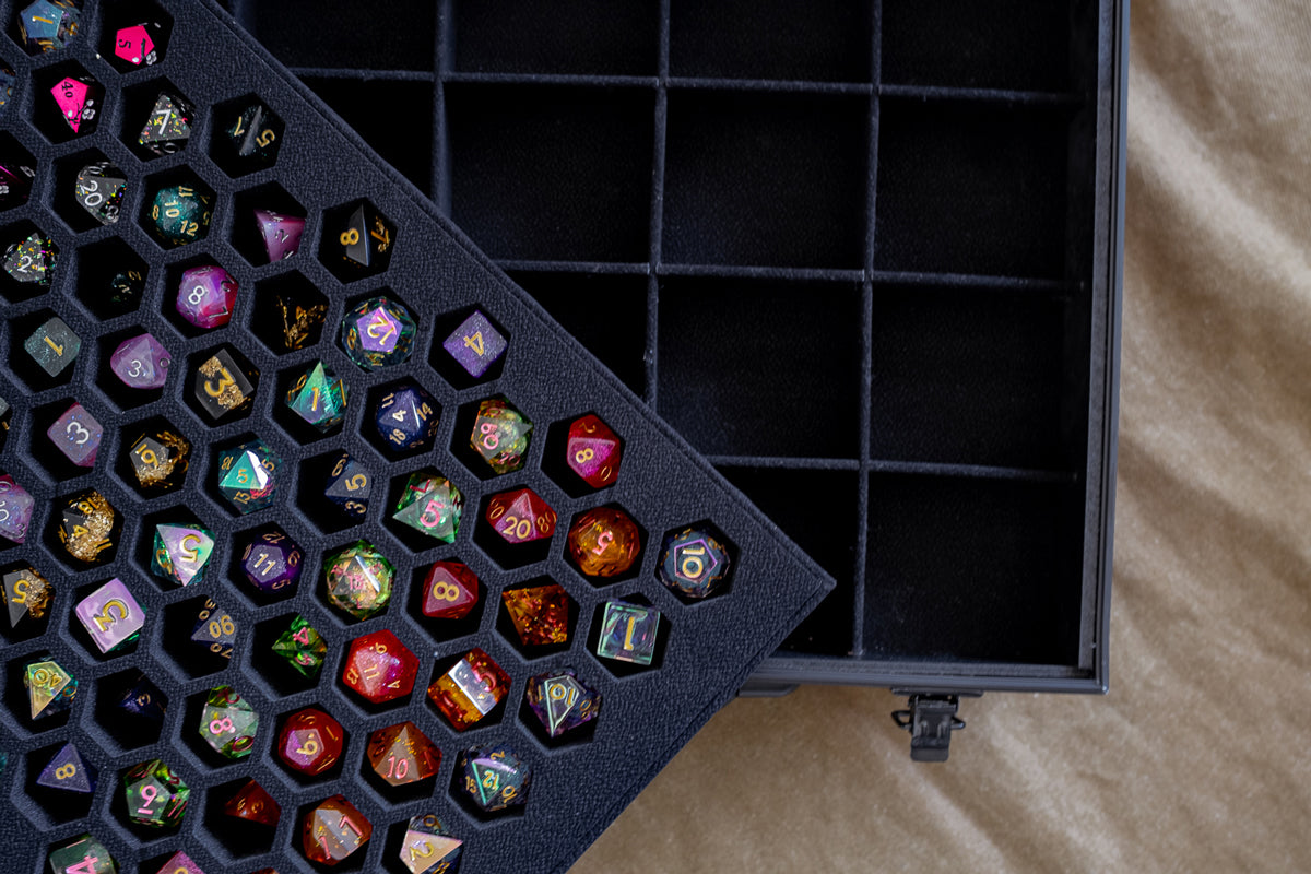 COLOSSAL Dice Goblin | 66 Set Capacity | Plexi Glass Dice Display Case - Emberglow Gaming