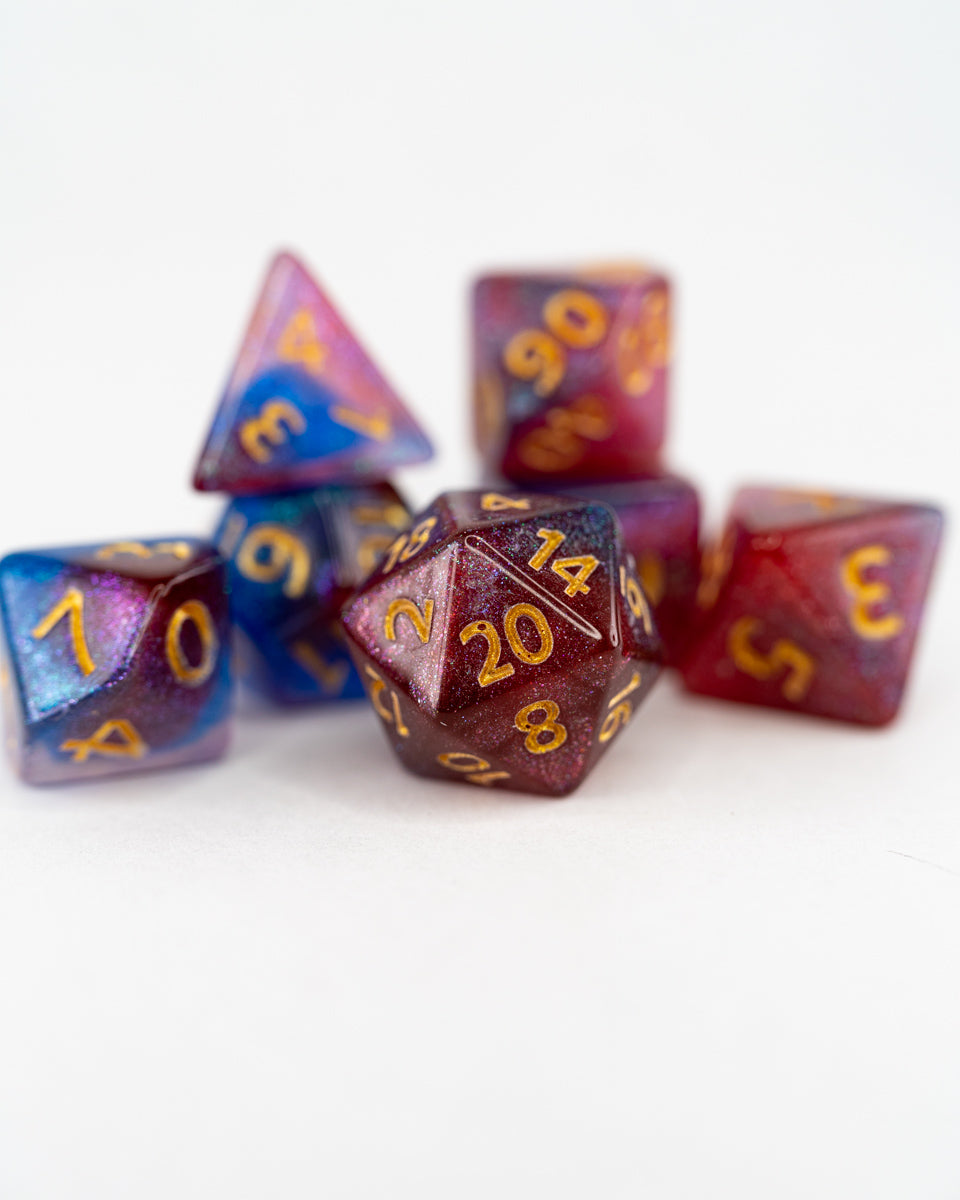 Astral Sea | 7 Piece Acrylic Dice Set - Emberglow Gaming