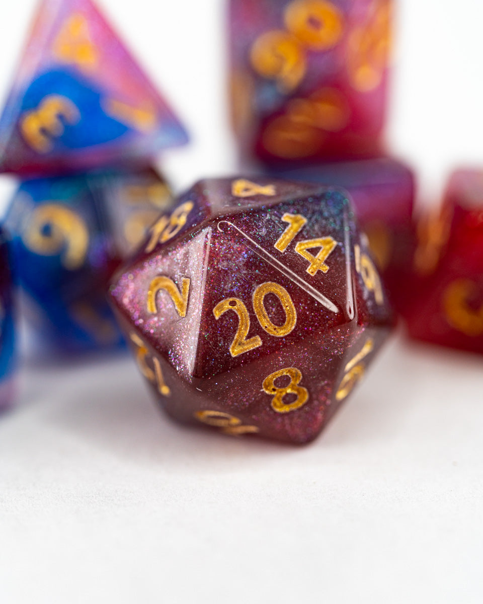 Astral Sea | 7 Piece Acrylic Dice Set - Emberglow Gaming