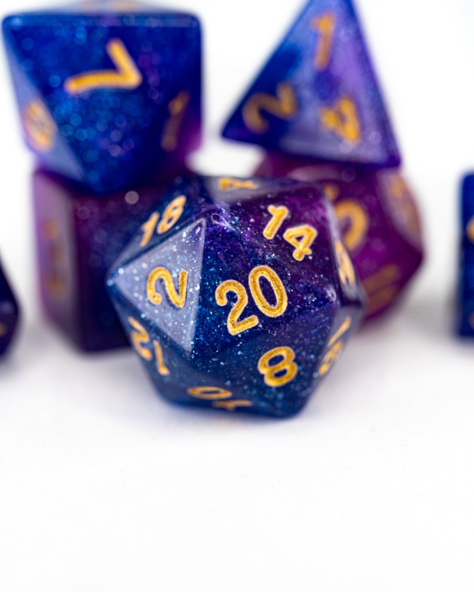 Sorcerous Stars | 7 Piece Acrylic Polyhedral Dice Set - Emberglow Gaming