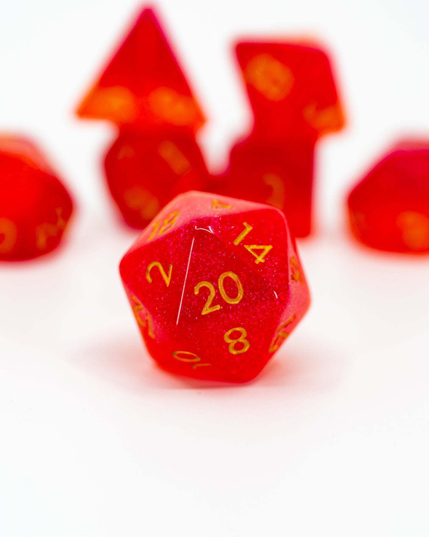 Healing Word | 7 Piece Acrylic Dice Set - Emberglow Gaming