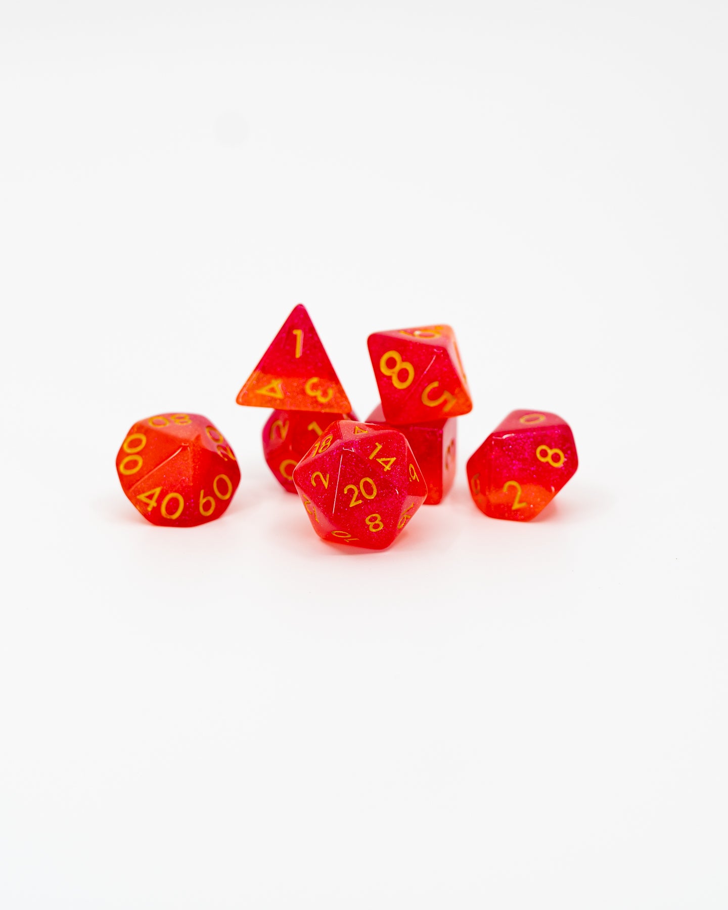 Healing Word | 7 Piece Acrylic Dice Set - Emberglow Gaming