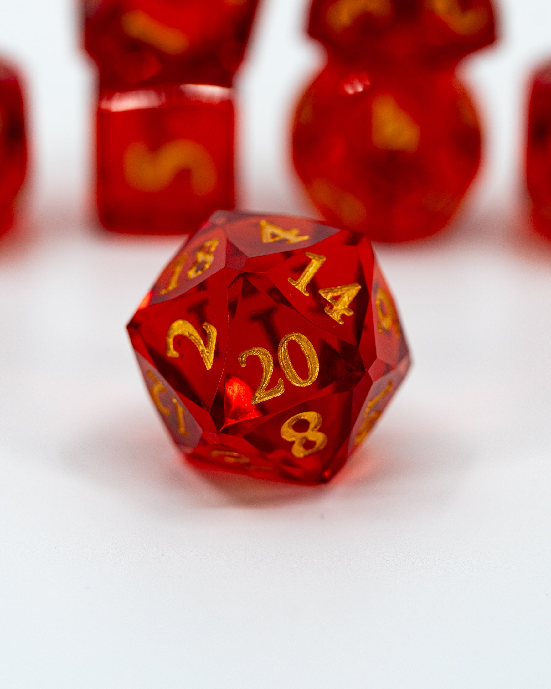 Pyriads | 7 Piece "Glass Cut" Gem Resin Dice Set