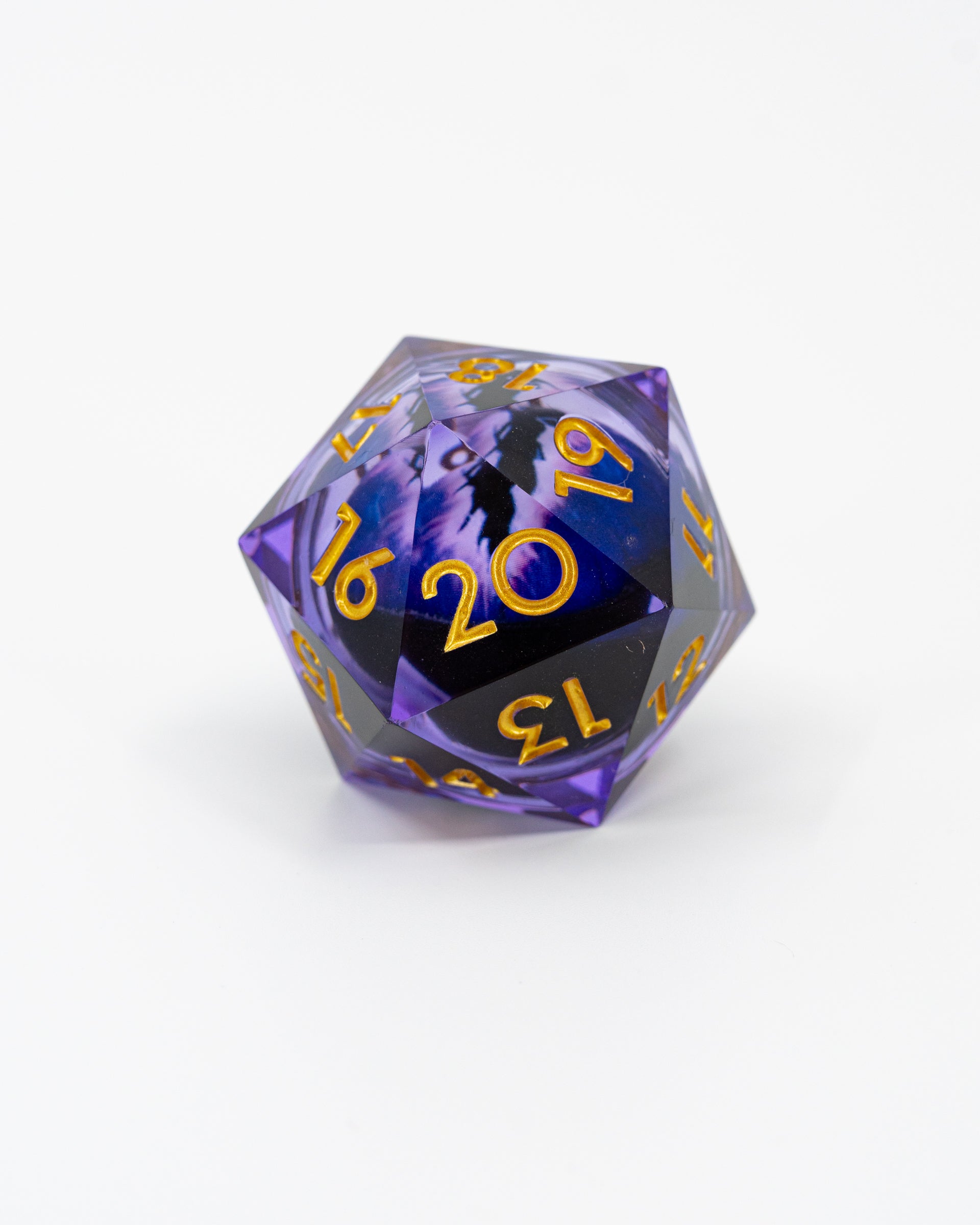 Squidward | Floating Eye Inclusion | 33MM Sharp Edge D20 - Emberglow Gaming