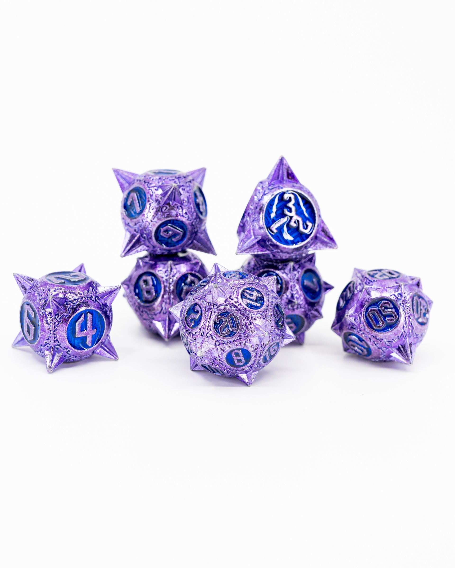Color My World | 7 Piece Metal Dice Set - Emberglow Gaming