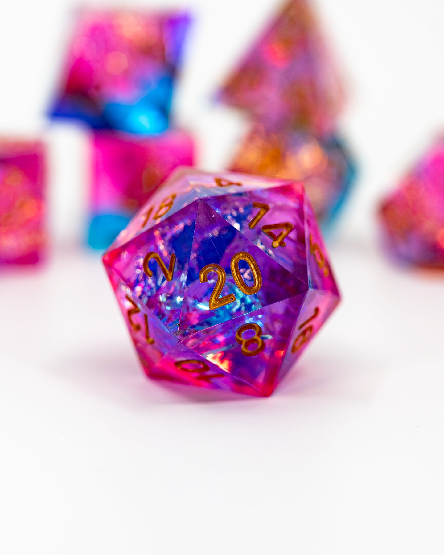 Drider's Remorse | 7 Piece Sharp Edge Dice Set - Emberglow Gaming