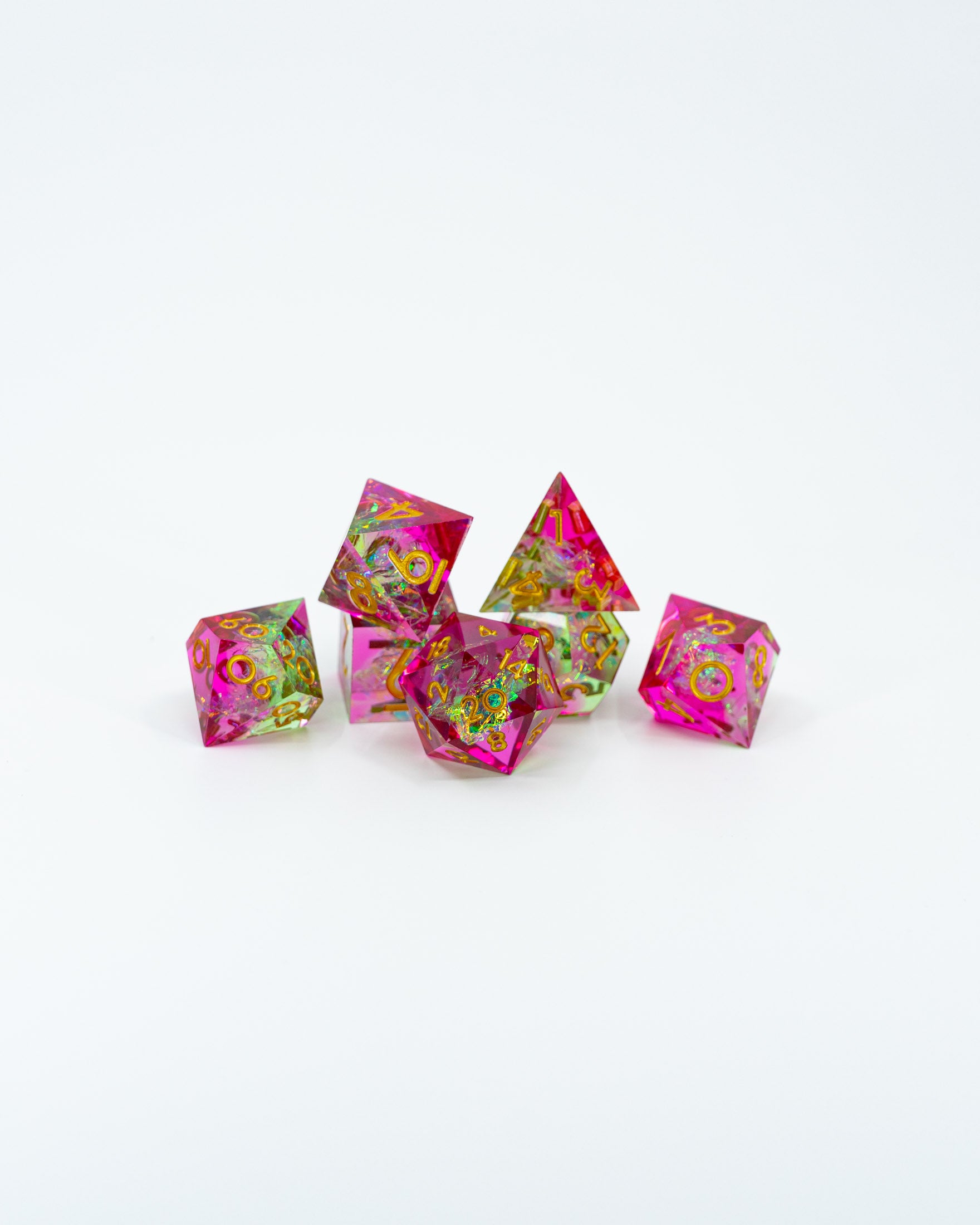 Chaos Burst | 7 Piece Sharp Edge Resin Dice Set