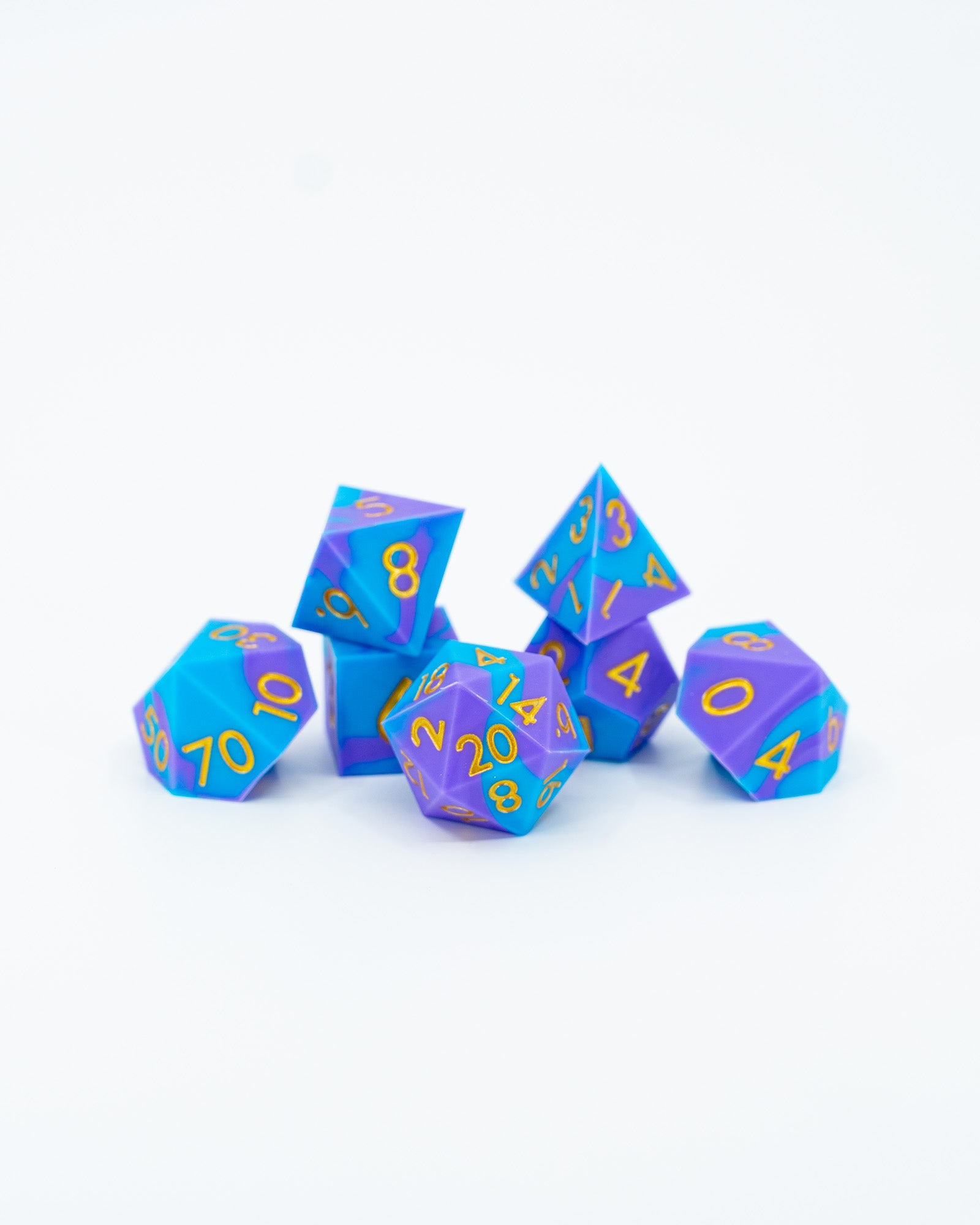 Cool Pastel | 7 Piece Soft Silicone Dice Set