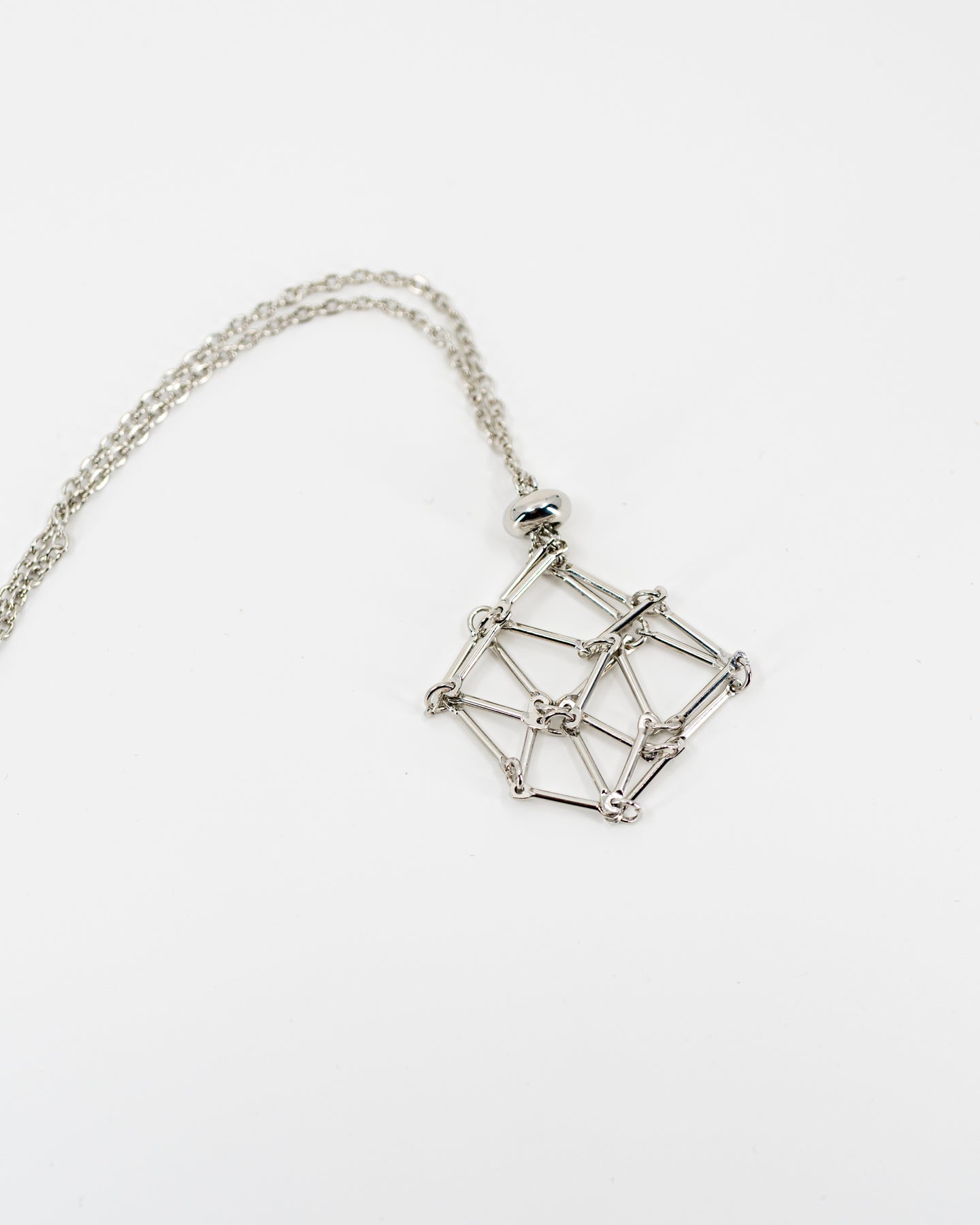 D20 Netted Pendant with Glass D20