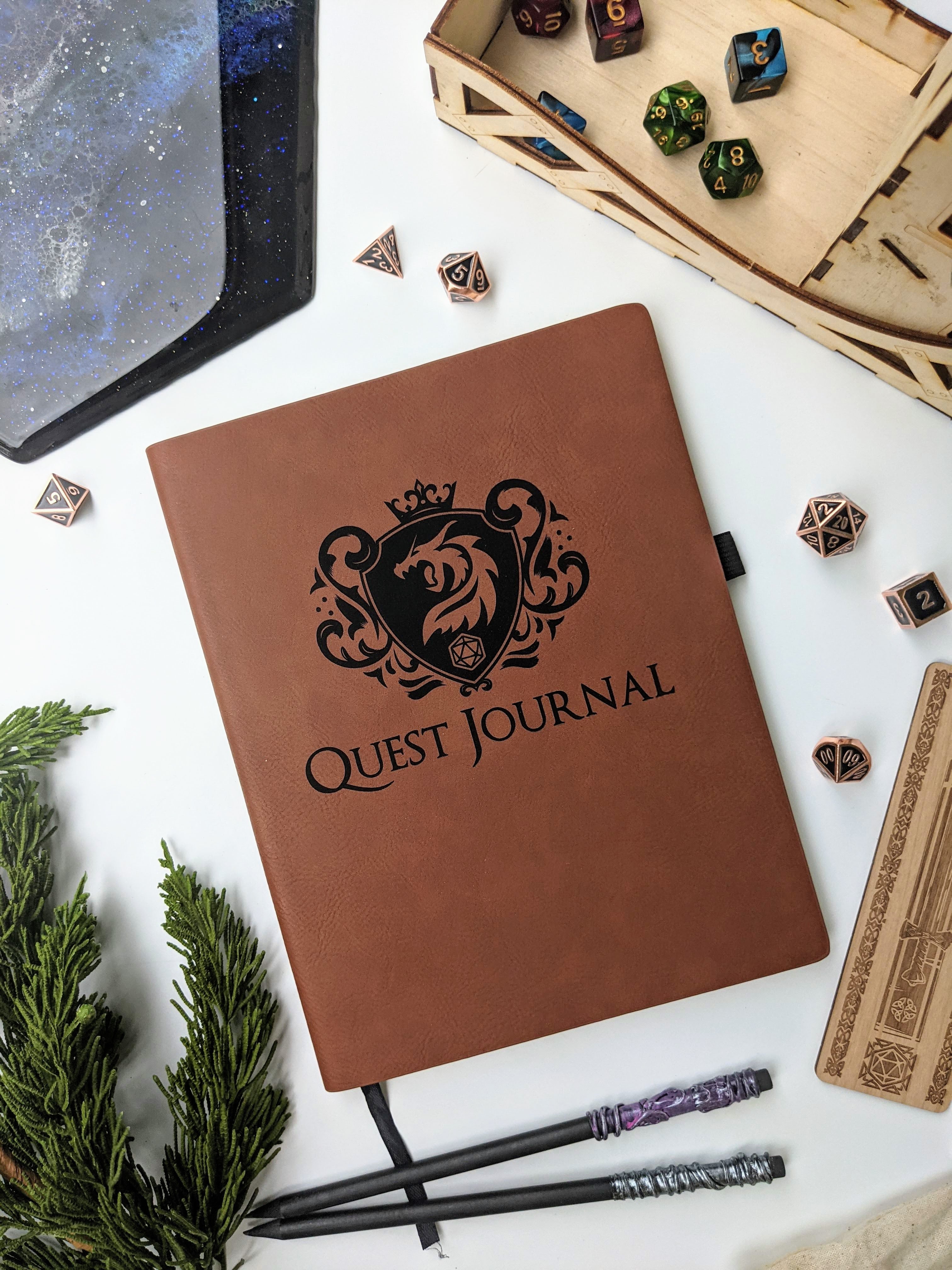 Quest Journal | Vegan Leather Journal - Emberglow Gaming