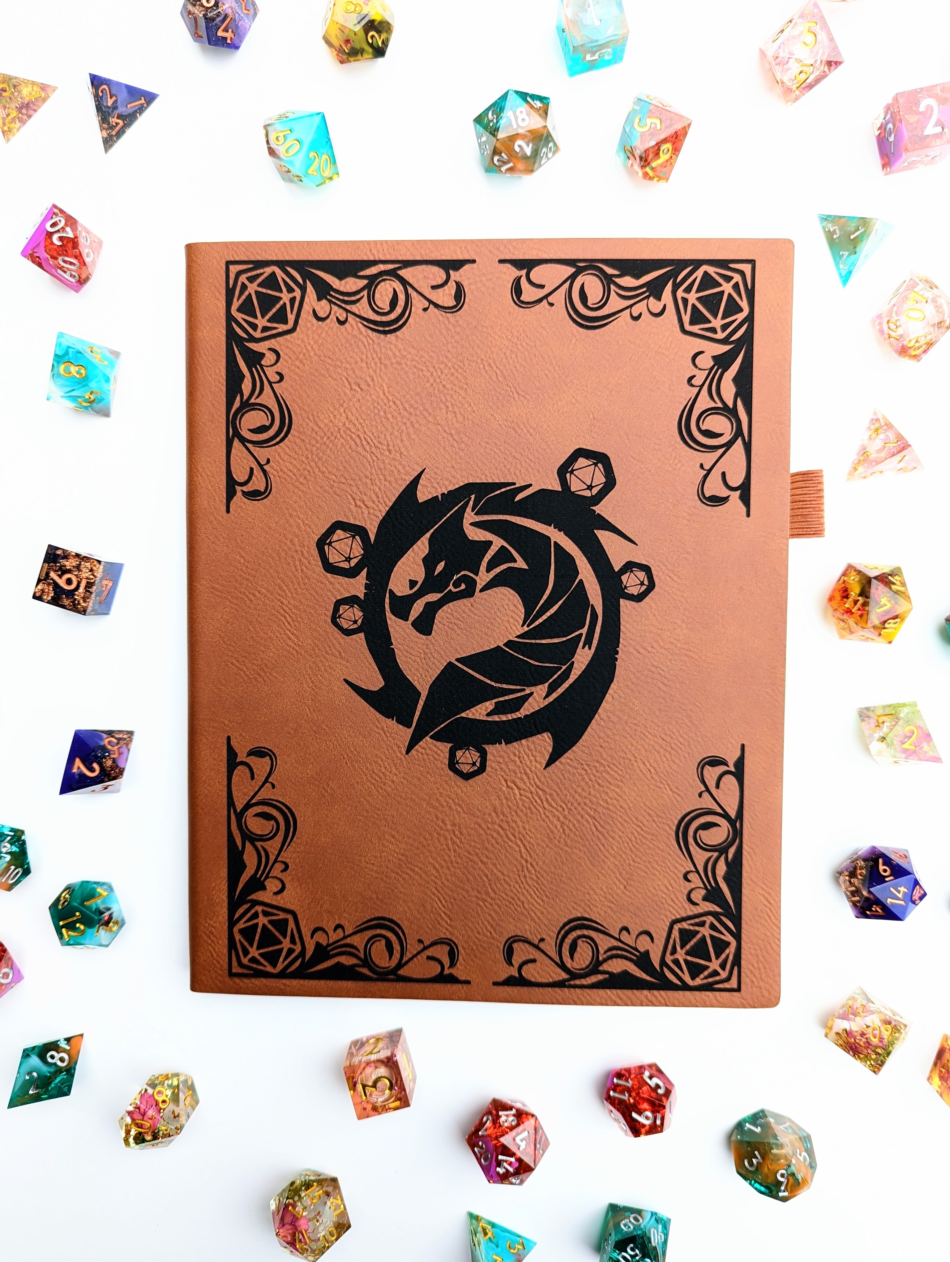 The Waiting Wyvern | Vegan Leather D&D Campaign Journal - Emberglow Gaming