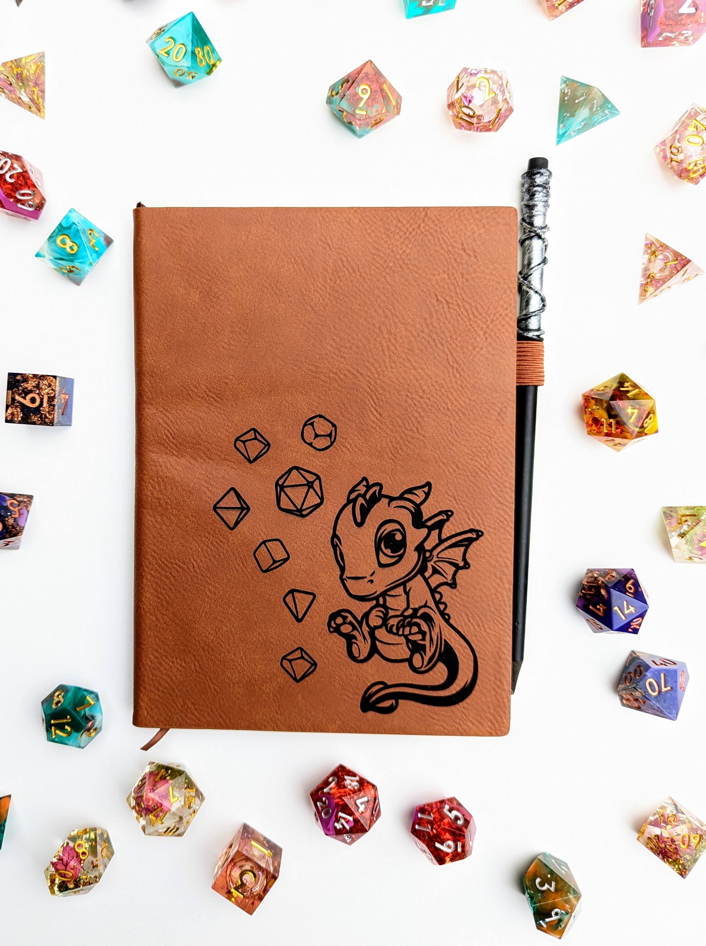 Adoragon | Vegan Leather Mini Dot Journal - Emberglow Gaming