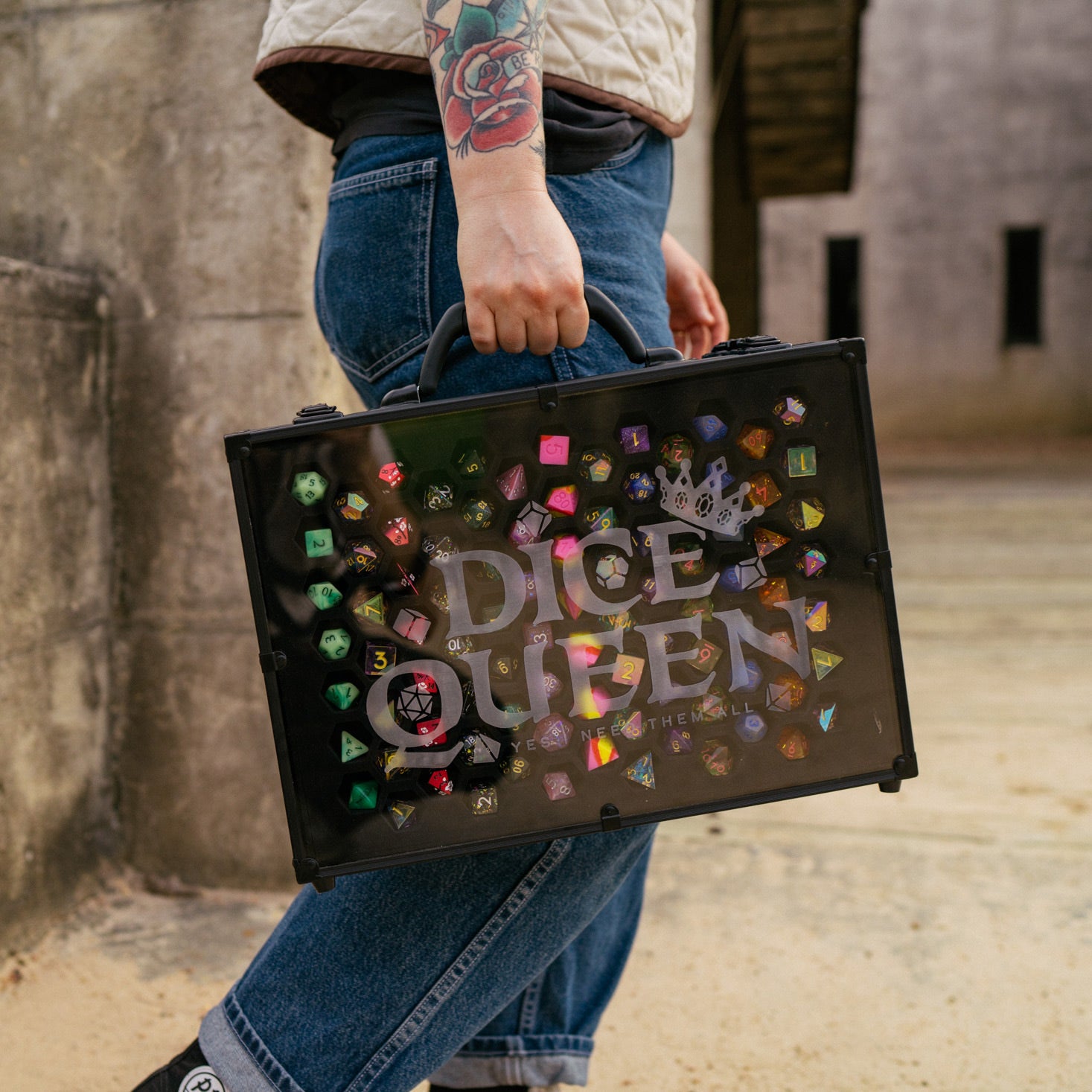 COLOSSAL | Dice Queen | 66 Set Capacity | Plexi Glass Dice Display Case