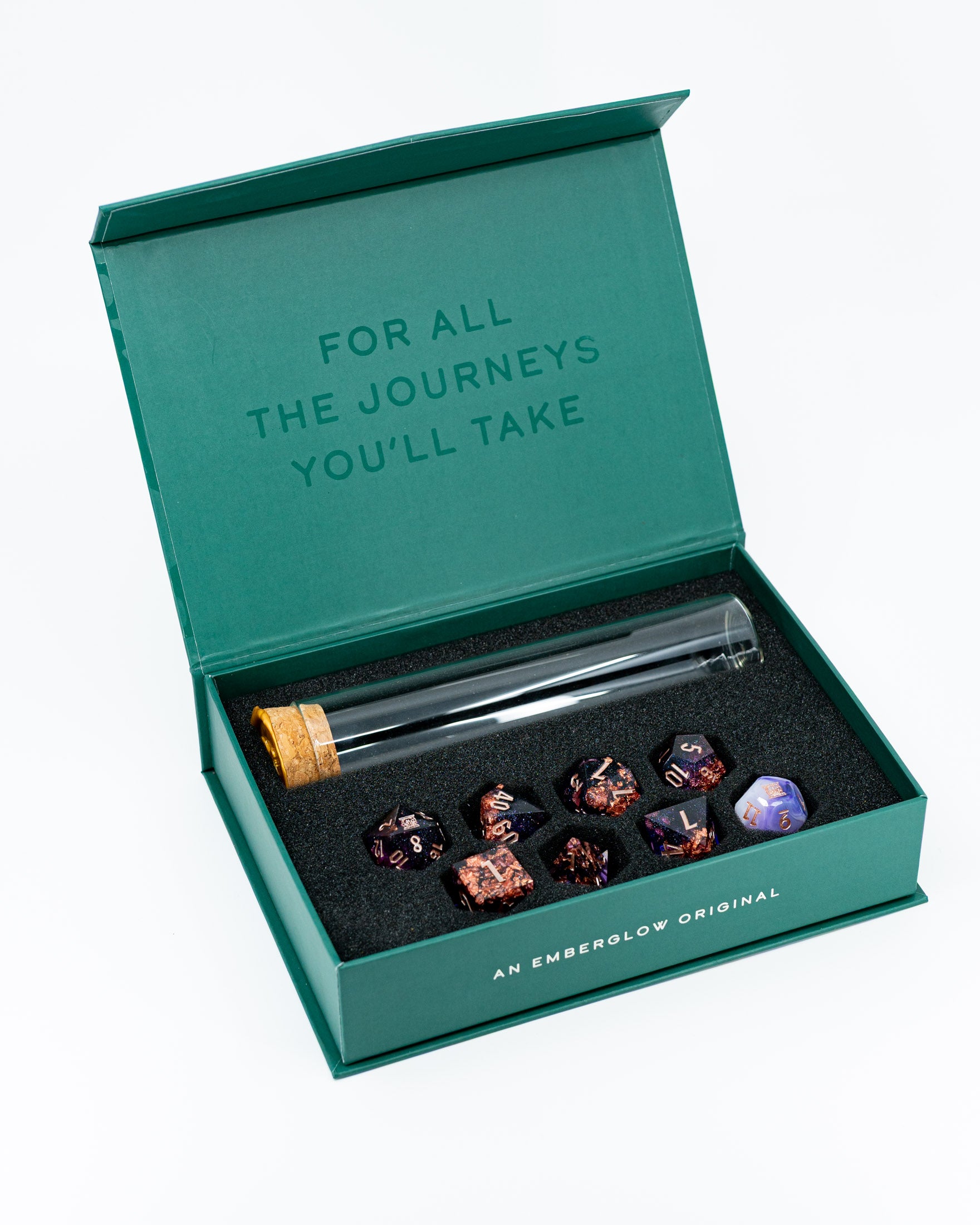 Hecuba | Emberglow Original | 7 Piece Sharp Edge Resin Dice Set