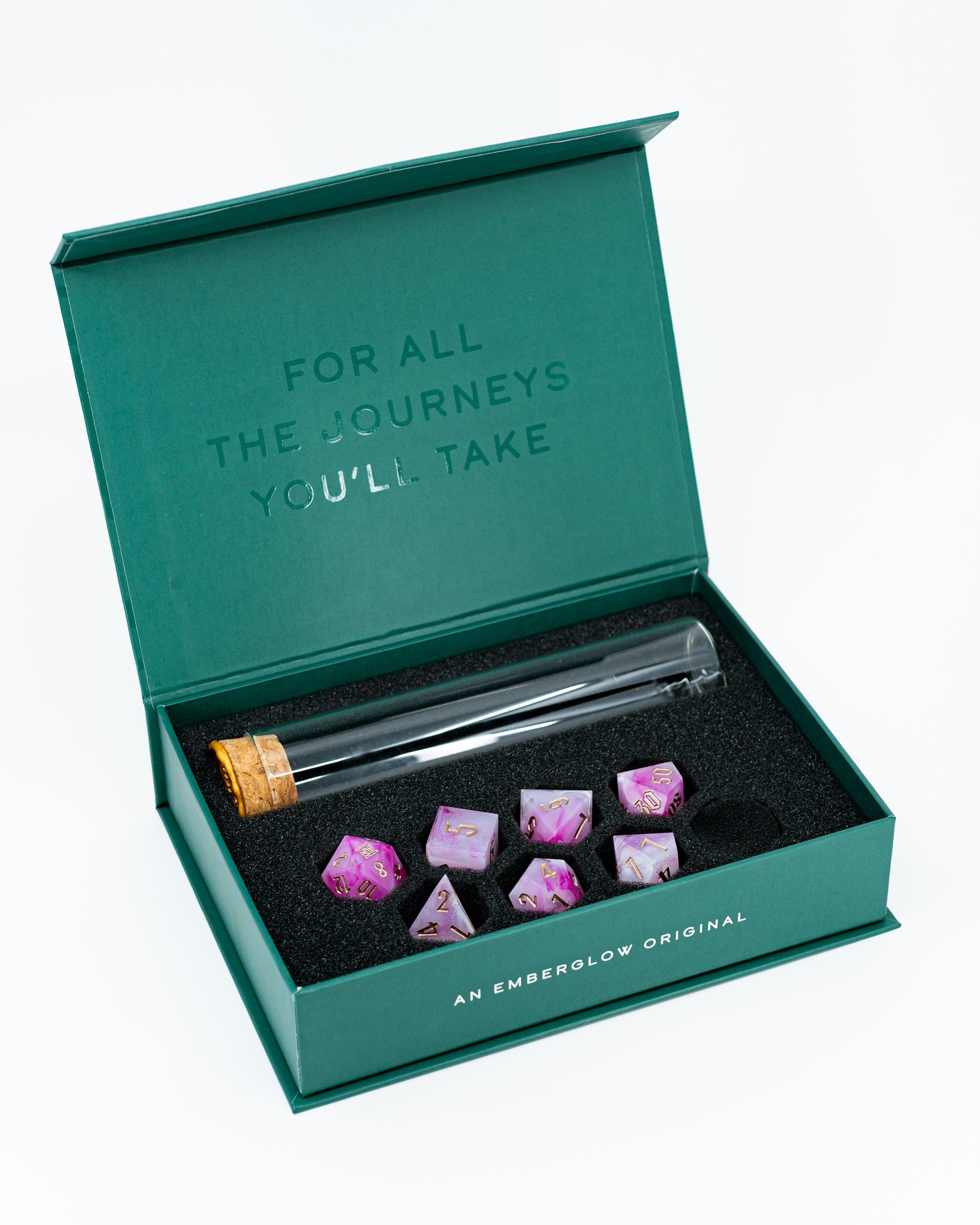 Mary Sue | Emberglow Original | 7 or 8 Piece Sharp Edge Resin Dice Set