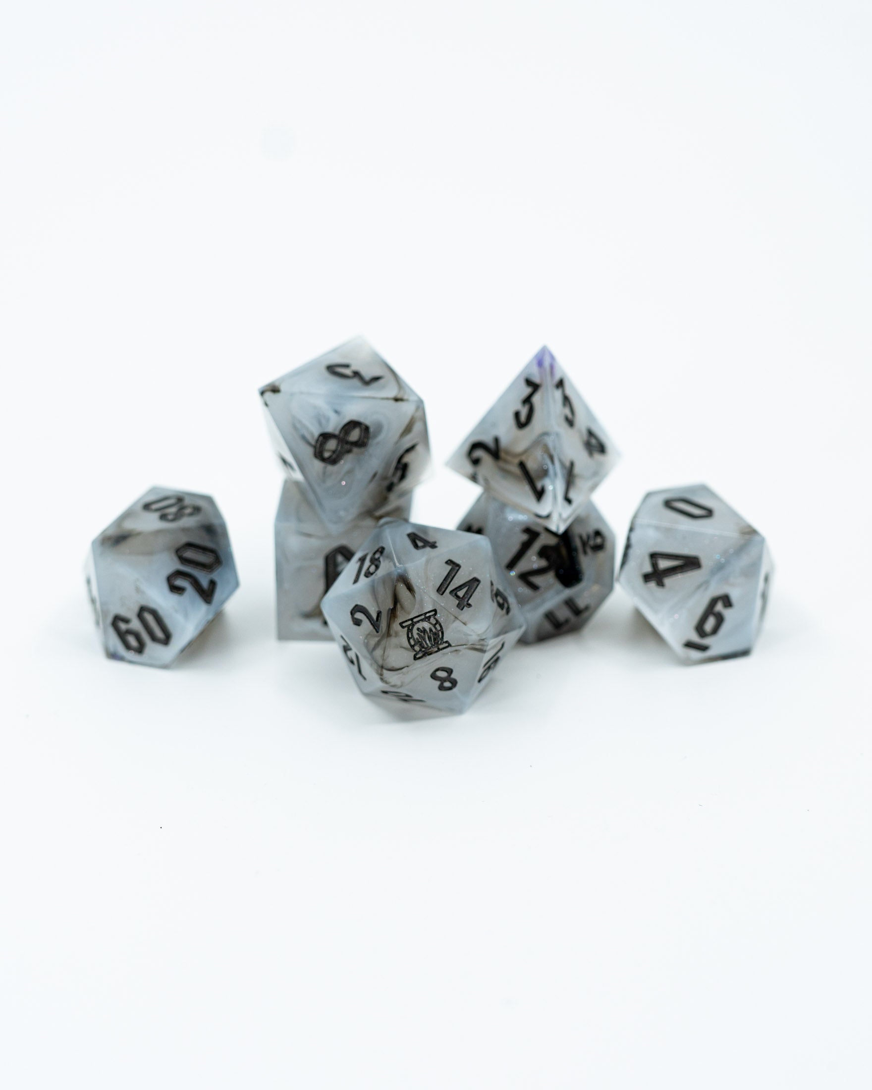 Plague Mask | Emberglow Original | 7 or 8 Piece Sharp Edge Resin Dice Set