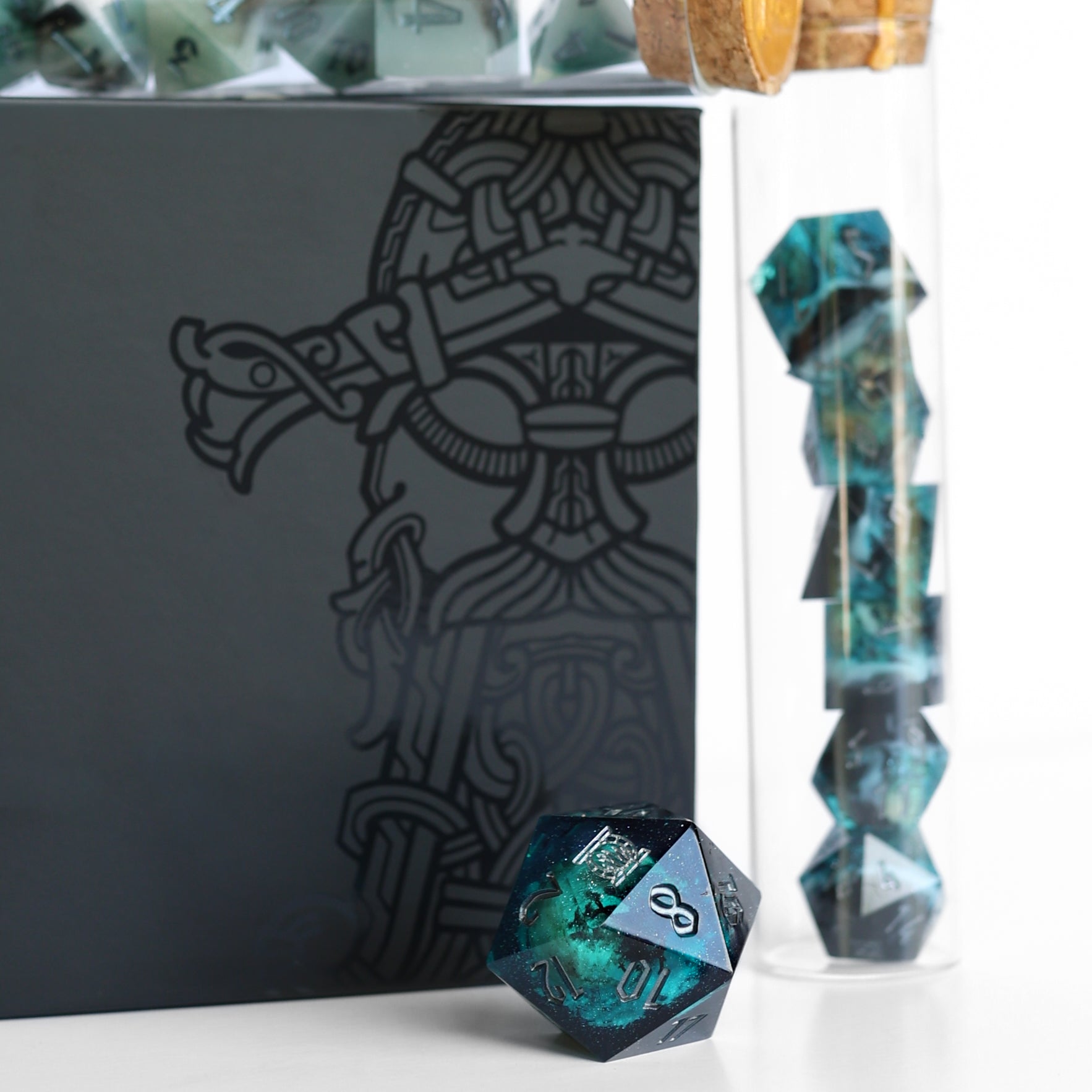 Tank Tolman | Wyrd of the World Tree | 7 Piece Sharp Edge Dice Set