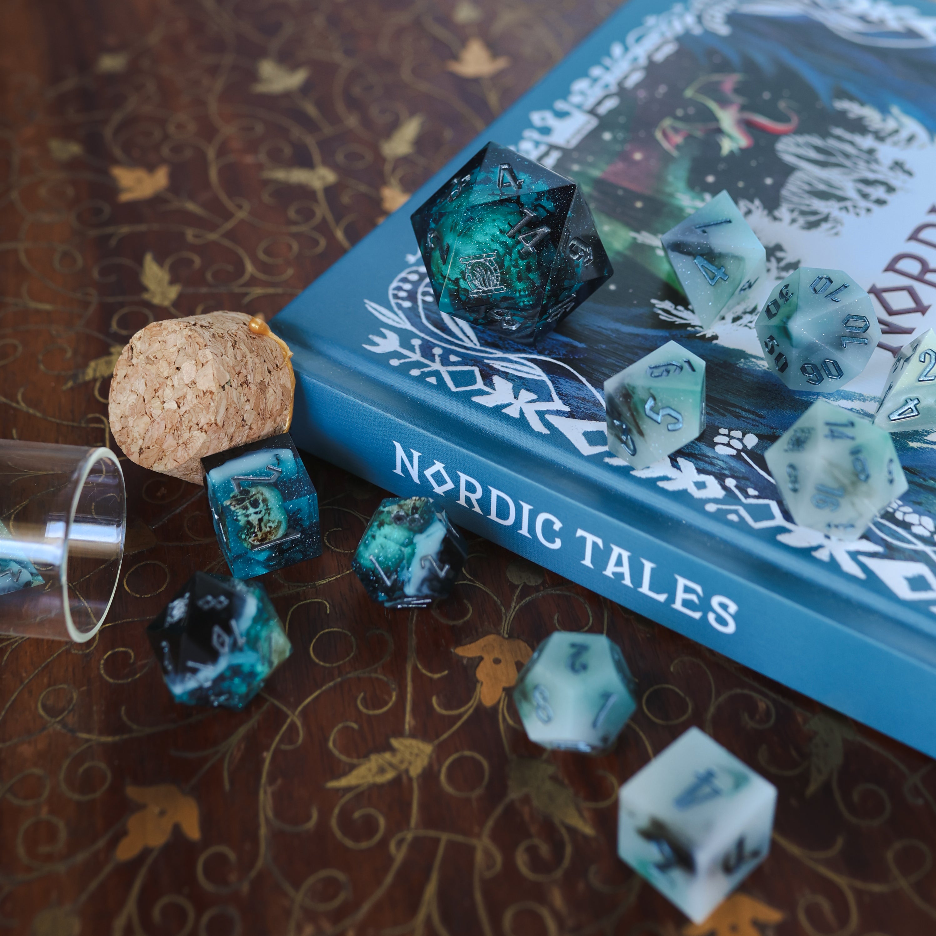 Tank Tolman | Wyrd of the World Tree | 7 Piece Sharp Edge Dice Set