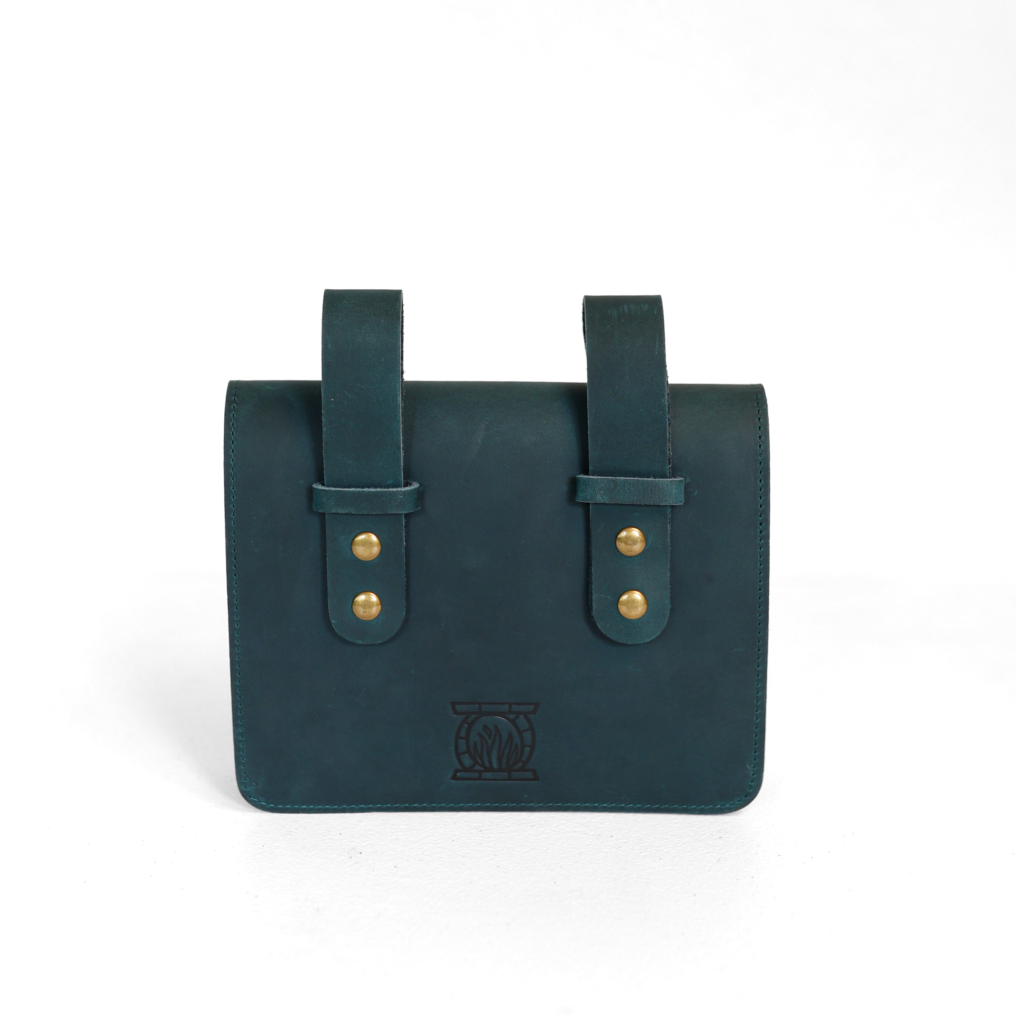 JZW | Leather Bag | LG | Dark Teal and Tan