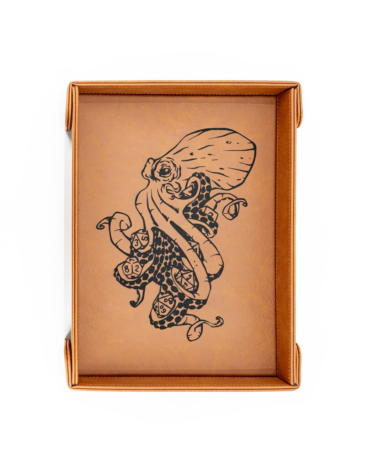 Kraken | LG Magnetic Vegan Leather Dice Tray (Rectangular)