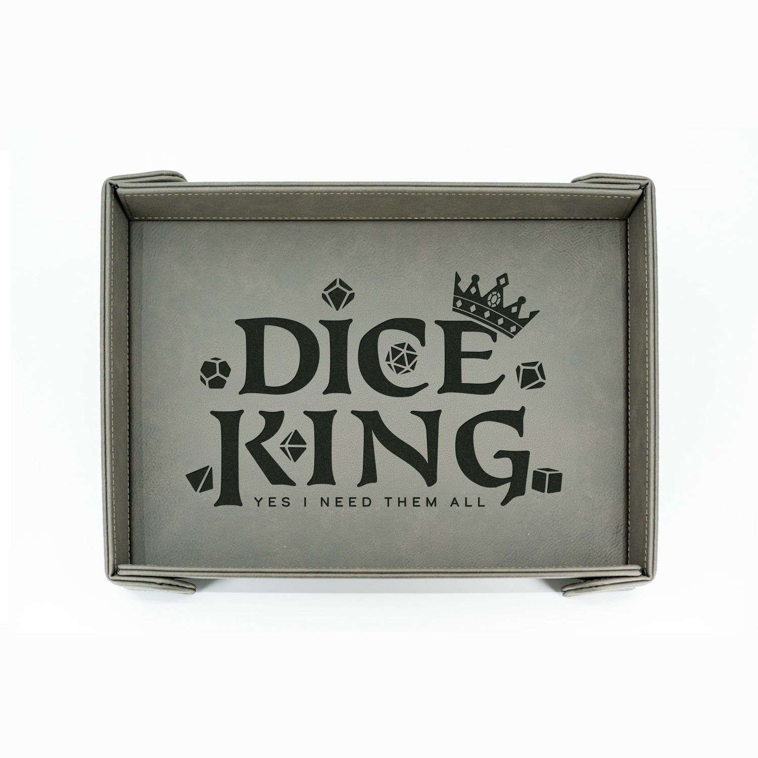 Dice King | LG Magnetic Vegan Leather Dice Tray (Rectangular)