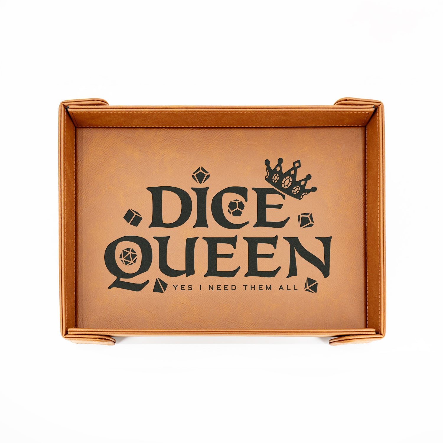Dice Queen | LG Magnetic Vegan Leather Dice Tray (Rectangular)