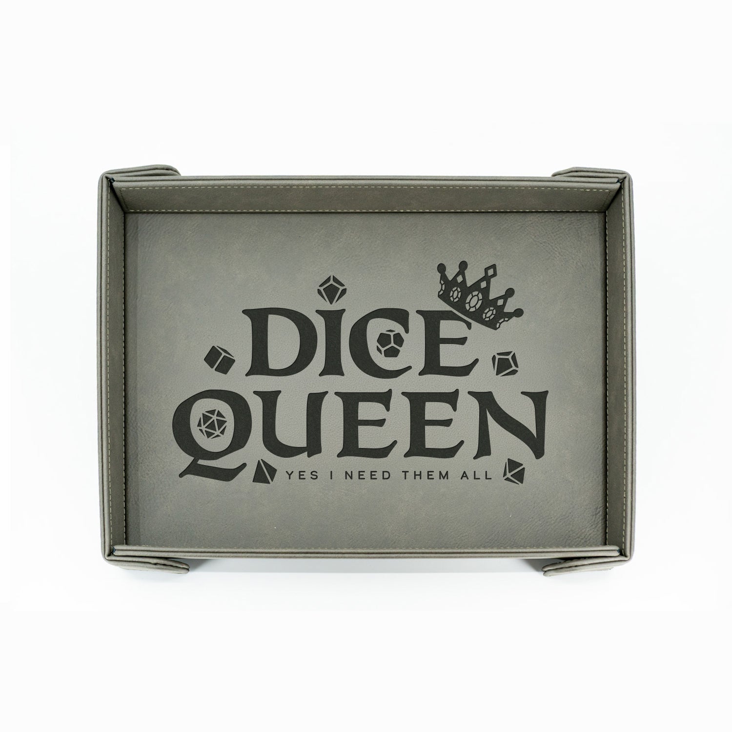 Dice Queen | LG Magnetic Vegan Leather Dice Tray (Rectangular)