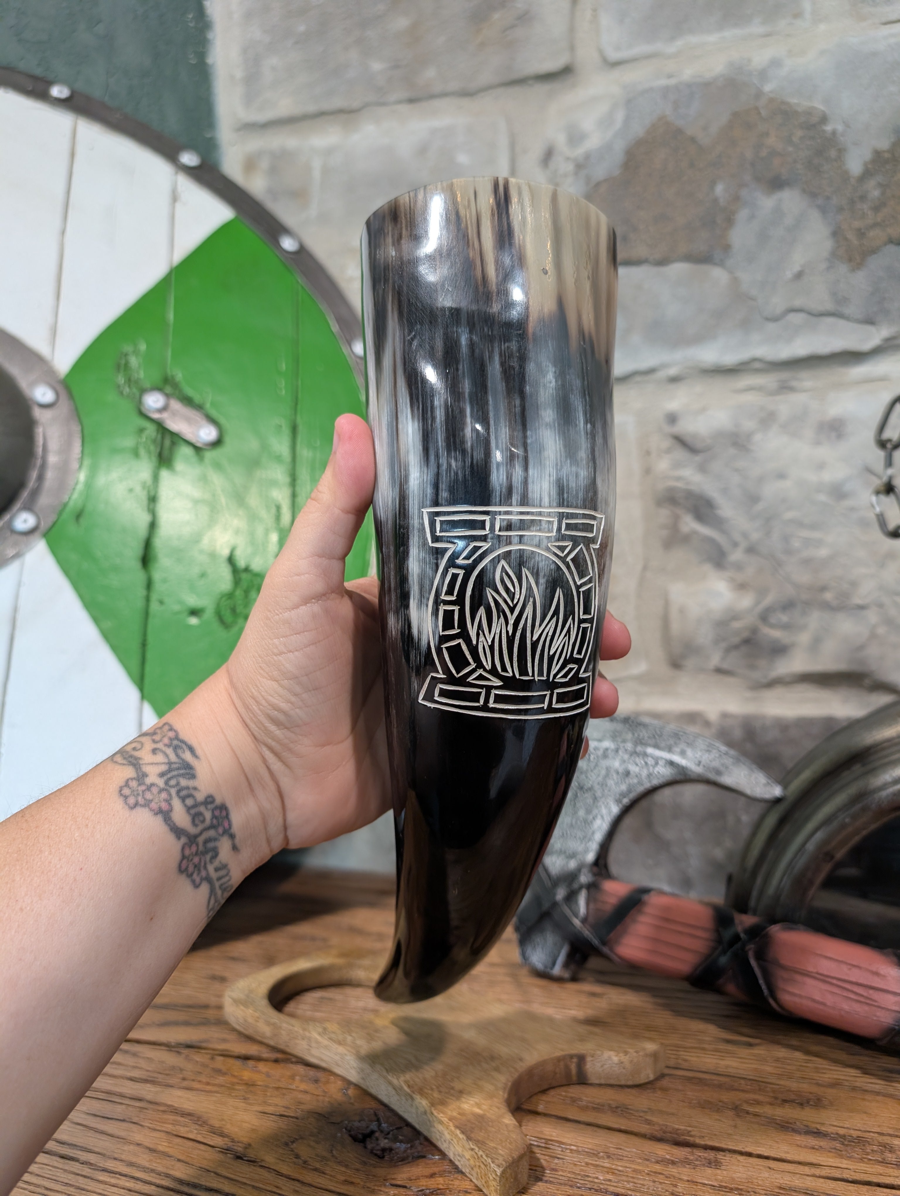 Emberglow Viking Drinking Horn