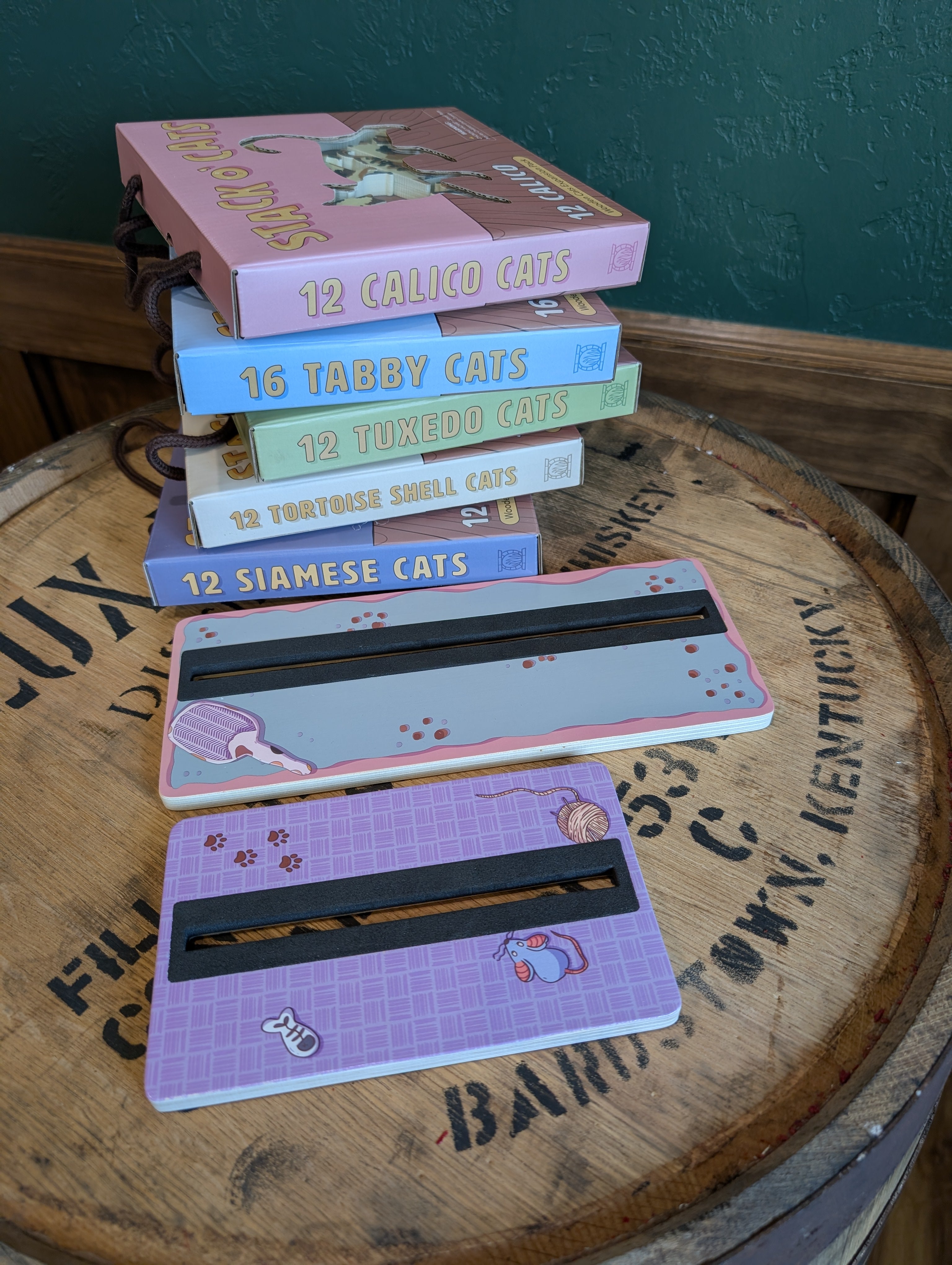 Stack O’ Cats XL Wooden Base