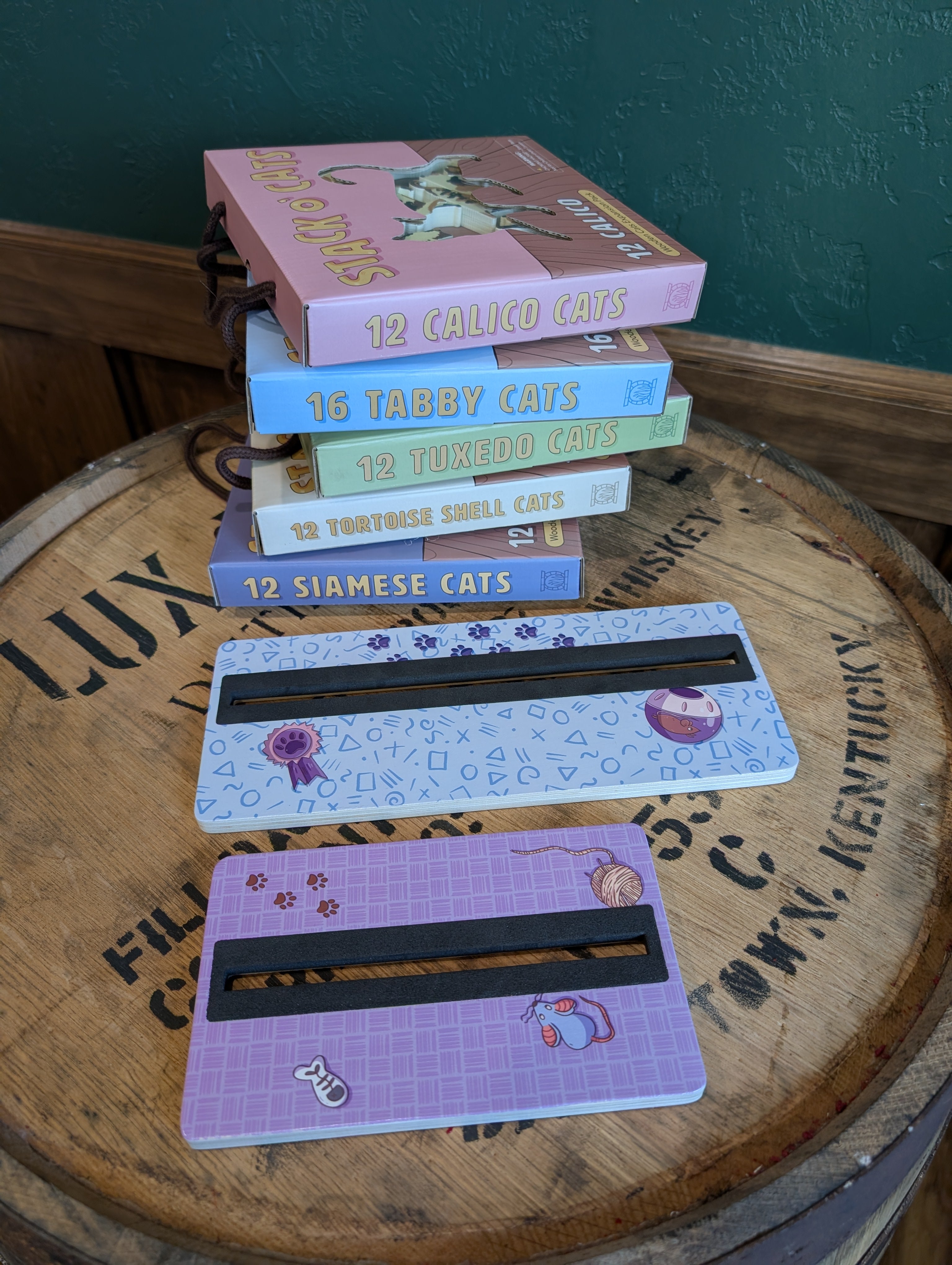 Stack O’ Cats XL Wooden Base