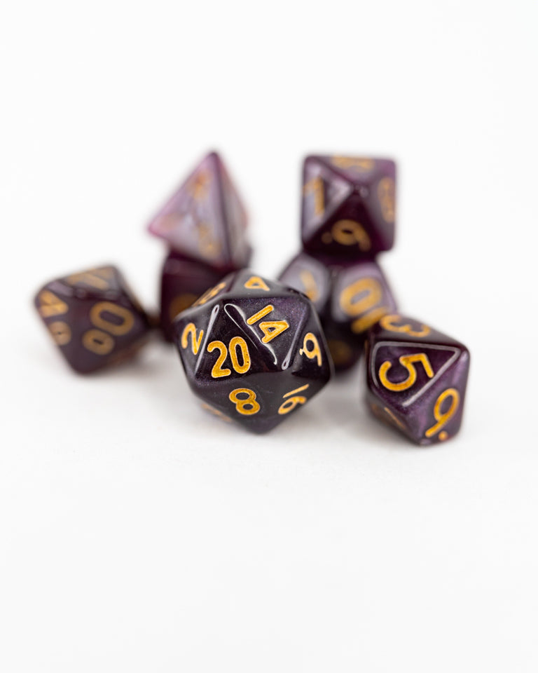 Fairy | 7 Piece Mini Acrylic Polyhedral Dice Set - Emberglow Gaming