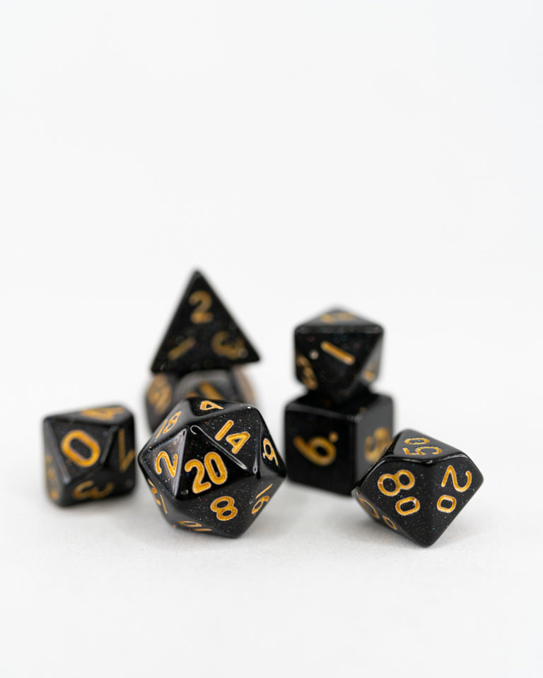 Kenku | 7 Piece Mini Acrylic Polyhedral Dice Set - Emberglow Gaming