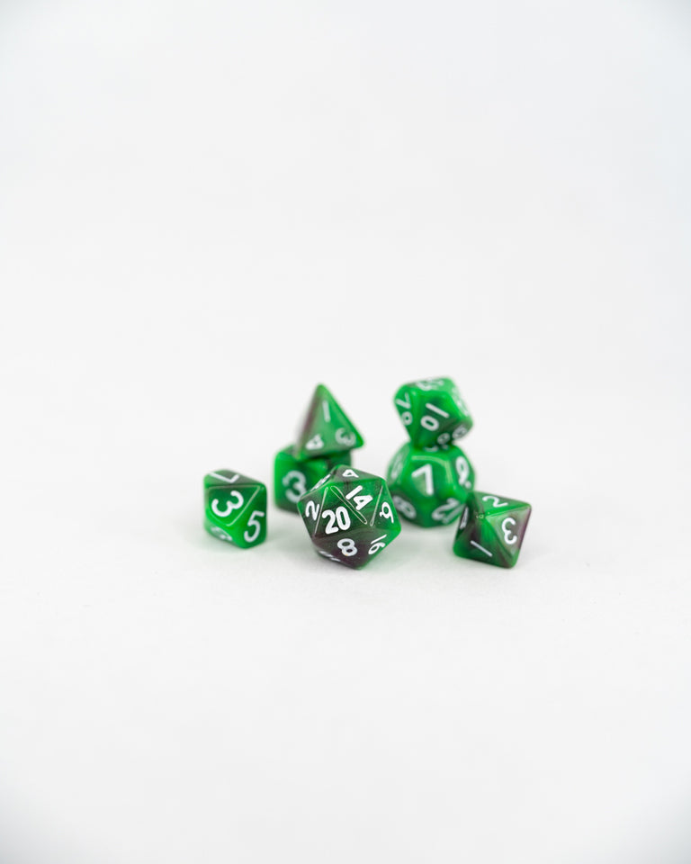 Tadpole | 7 Piece Mini Acrylic Polyhedral Dice Set - Emberglow Gaming