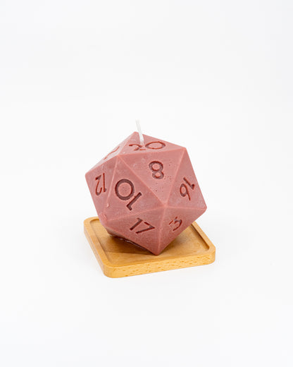 Long-Burn Soy/Beeswax D20 Aromatic DND Candle - Emberglow Gaming