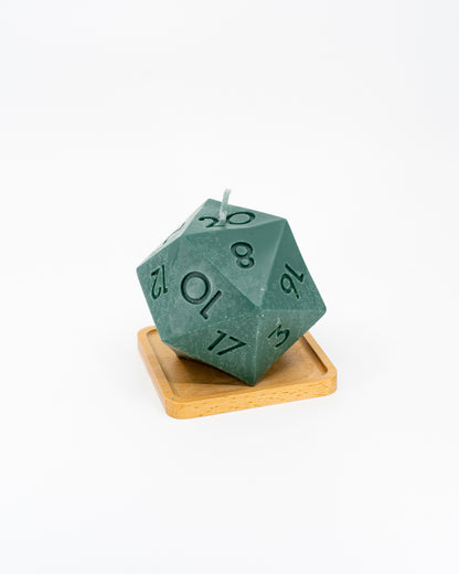 Long-Burn Soy/Beeswax D20 Aromatic DND Candle - Emberglow Gaming