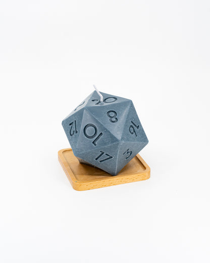 Long-Burn Soy/Beeswax D20 Aromatic DND Candle - Emberglow Gaming