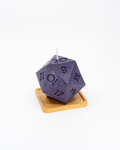 Long-Burn Soy/Beeswax D20 Aromatic DND Candle - Emberglow Gaming