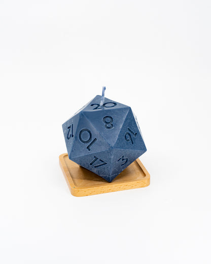 Long-Burn Soy/Beeswax D20 Aromatic DND Candle - Emberglow Gaming