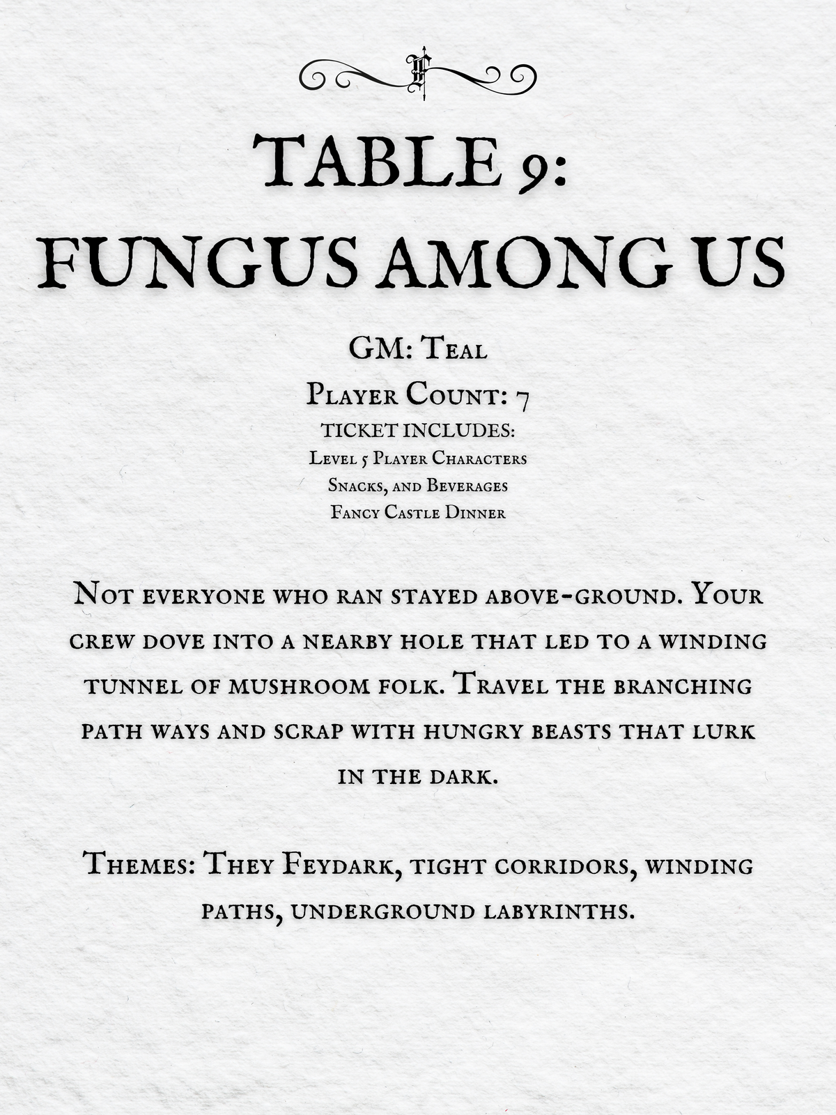 Crits and Castles 4: The Fete of the Feycourts - Sunday