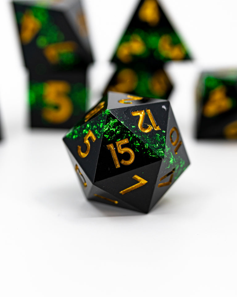 Something Wicked | 7 Piece Sharp Edge Dice Set - Emberglow Gaming