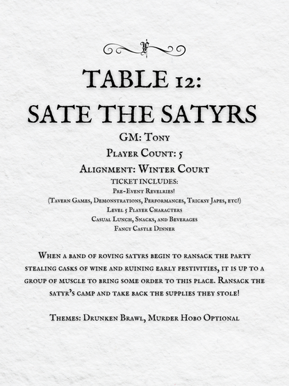 Crits and Castles 4: The Fete of the Feycourts - Saturday